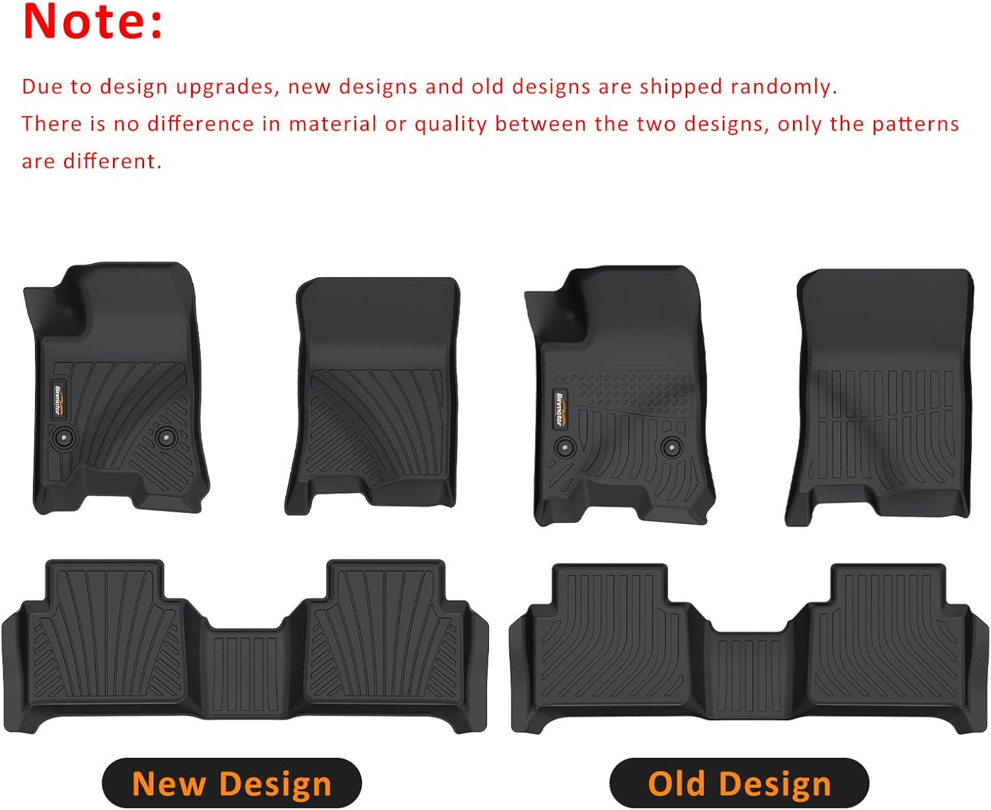 Binmotor-Floor Mats for 2023-2025 Chevy Colorado Crew Cab/GMC Canyon, TPE All Weather Protection Heavy Duty Floor Liners for Chevy Colorado-Black