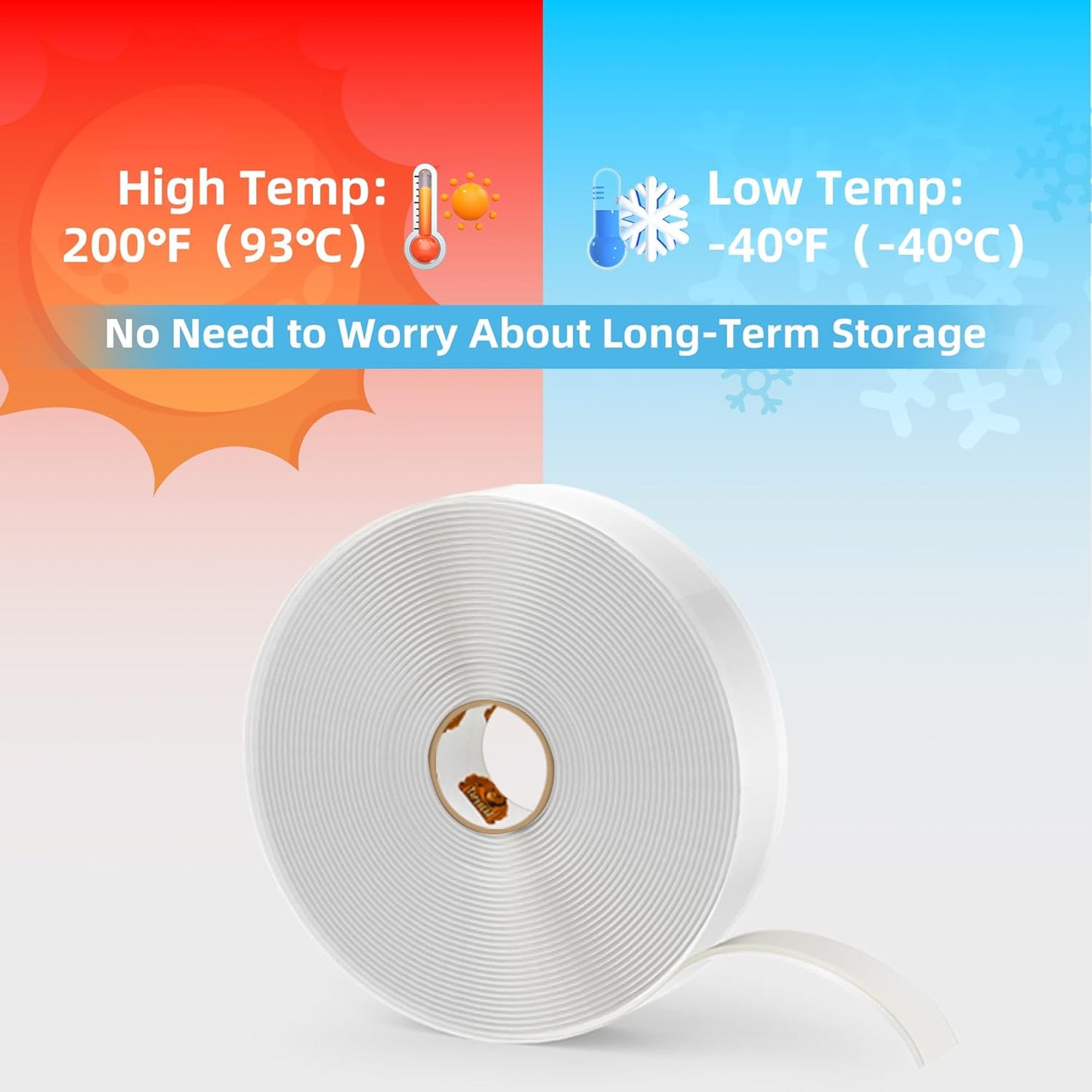 Butyl Tape 1 Inch x 30 Ft White, 1/8 in Thick Plumbers Putty Tape RV Sealant Window Sealing Leak Proof Double Sided Butyl Caulking for Boat Sealing, EDPM, Automotive, Camper