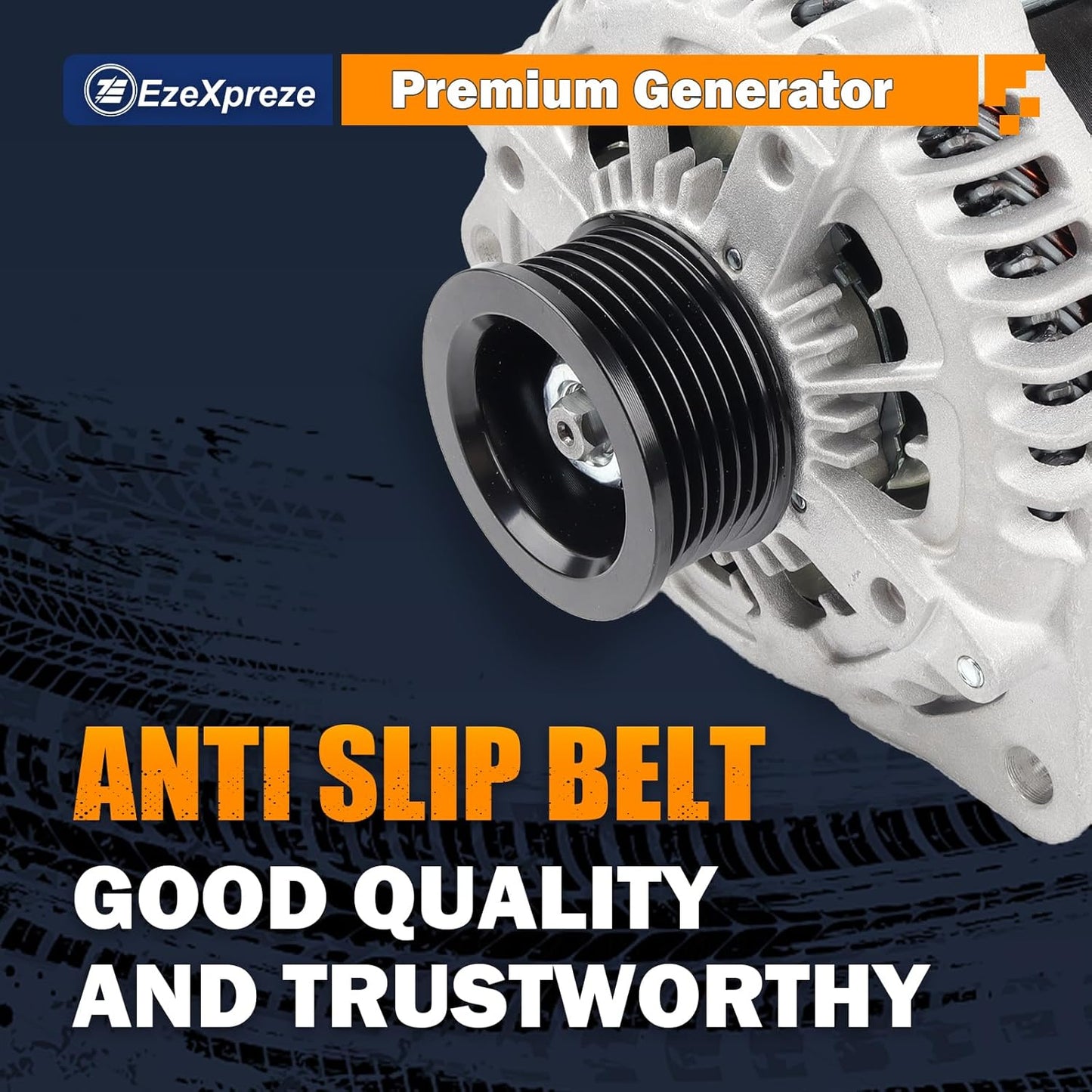 EzeXpreze Alternator Compatible With Ford Explorer 3.5L 2016-2019, F150 V6 3.5L 2013-2014, Lincoln MKT 2.0L 2014-2016, MKT 3.5L 3.7L 2013-2019, 225A Replaces 104210-6601,11629N,DG1T-10300-EB