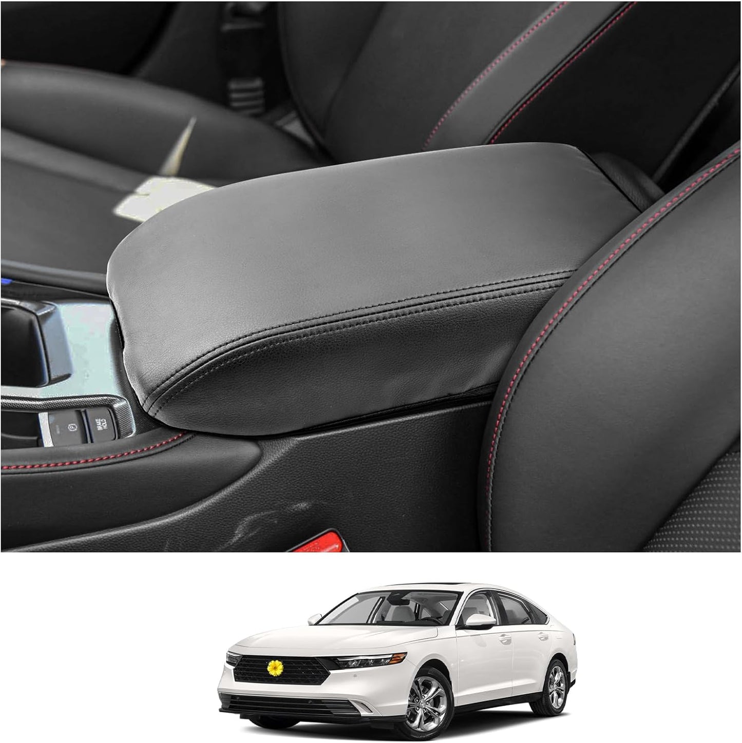 CDEFG 2023 2024 2025 Accord Center Console Cover for 2023-2025 Accord Hybrid Armrest Cover Center Console Pad Arm Rest Cushion 2023 2024 2025 Accord Hybrid 11th Gen Accord Accessories