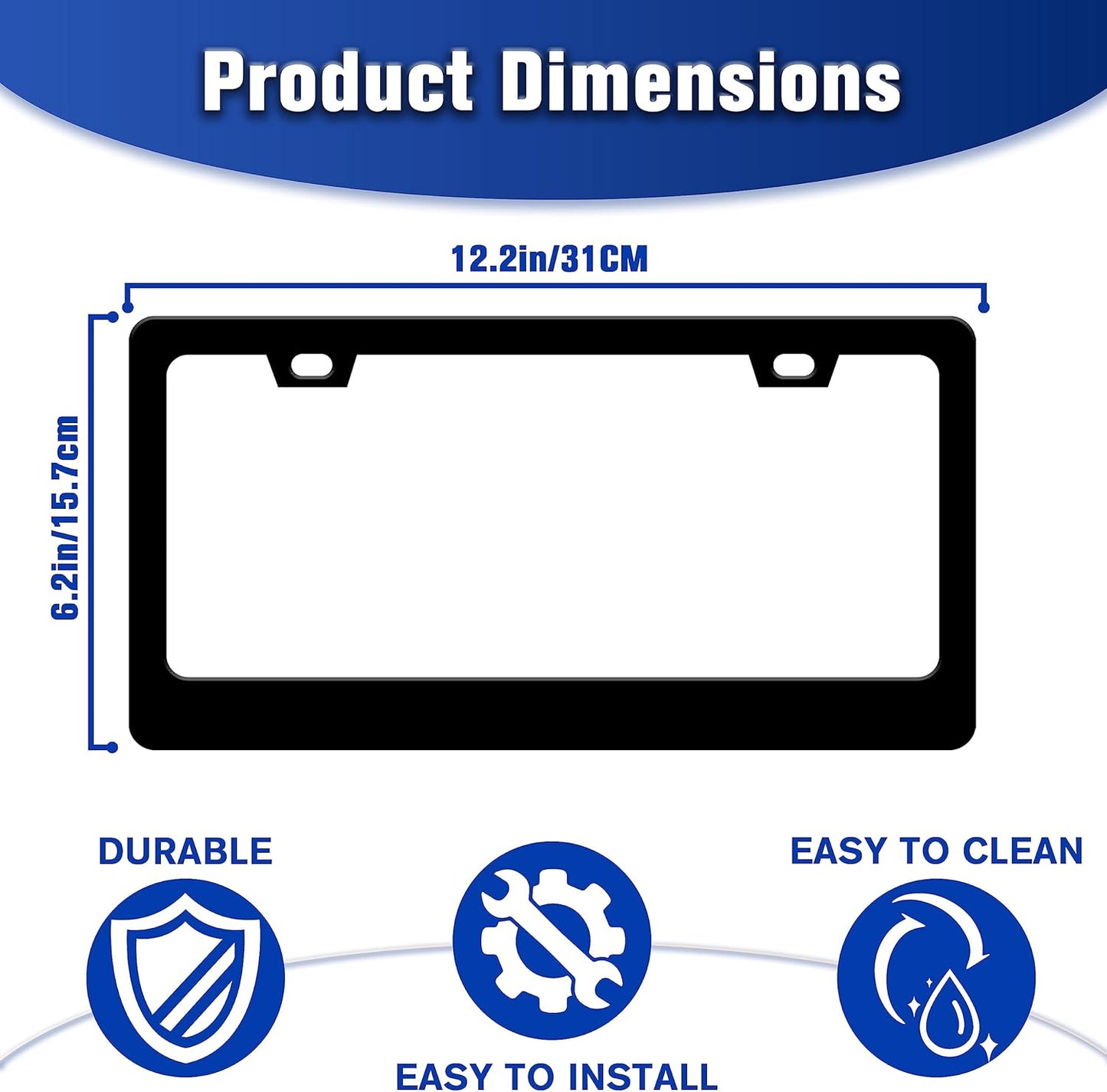Colorful Flowers Print License Plate Frame Beautiful Floral License Plate Holders Funny Stainless Steel Auto Accessory Bracket 2 Hole with Screws Universal Us Car License Plate Frames 6x12 Inch