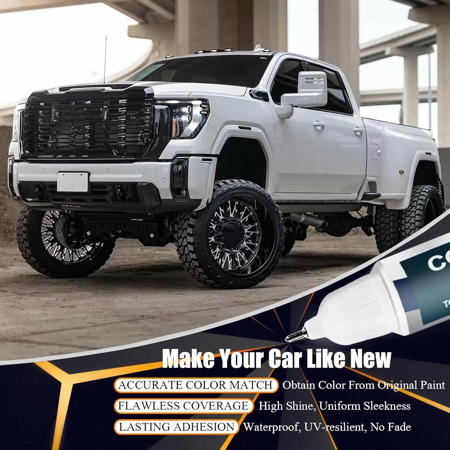 Downpour Metallic(GXP/WA136H) Touch Up Paint for GMC, Car Paint Pen Scratch Repair Two-In-One Touch Up Paint, Premium Car Scratch Remover for Deep Scratches