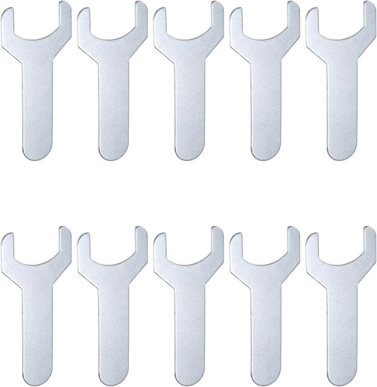 HARFINGTON 10pcs Small Wrench 22x70x1.5mm Metric U-Shaped Single Open Ended Spanner Super Thin Flat Head Galvanizing Wrench for Automotive Repair Furniture Assembly