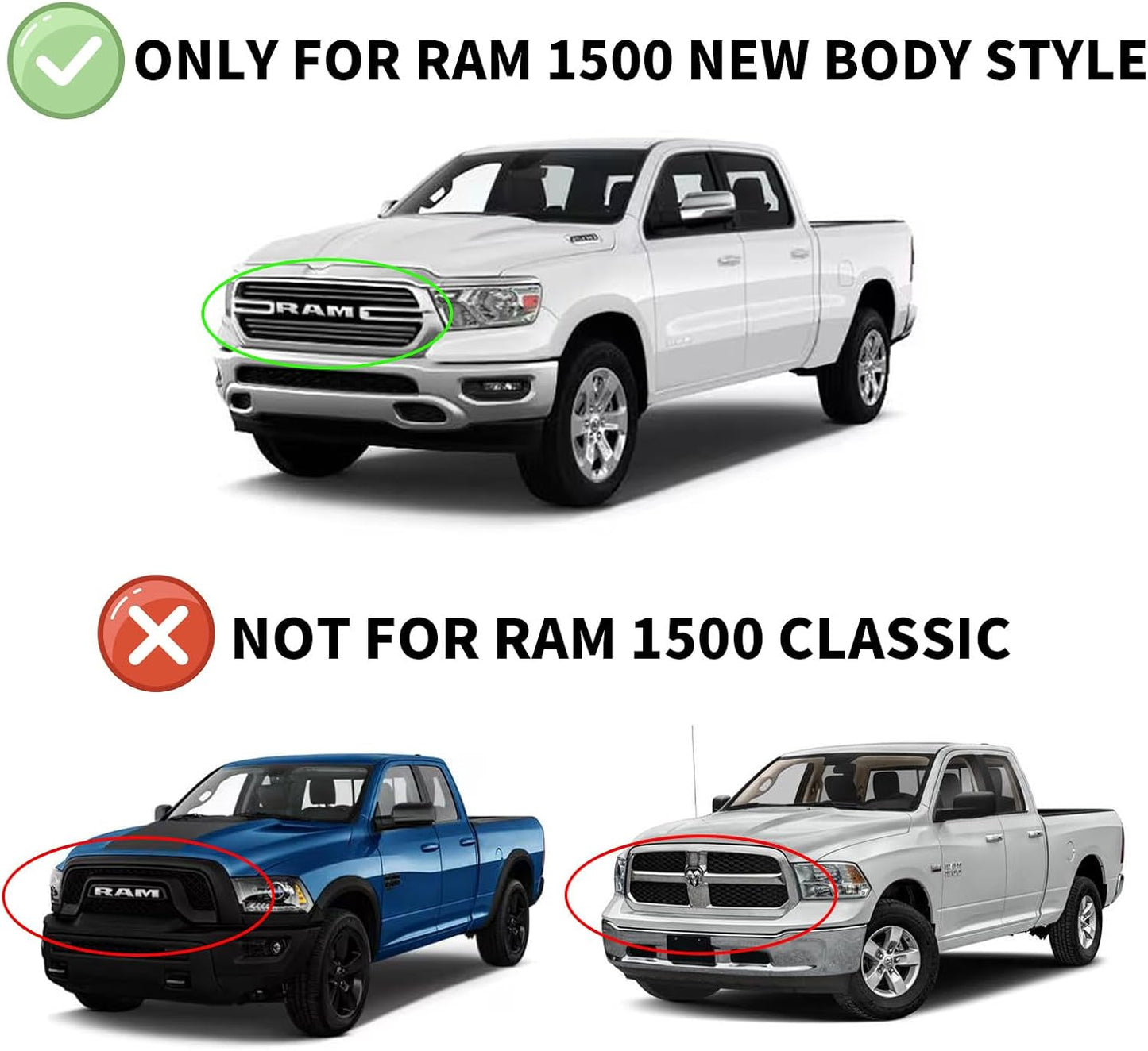 Window Visors Rain Guards for 2019-2025 Dodge Ram 1500 Crew Cab (New Body Style), Out-Channel Window Vent Wind Deflectors Visors Shades for 19-25 Ram 1500 Full-Size Cab