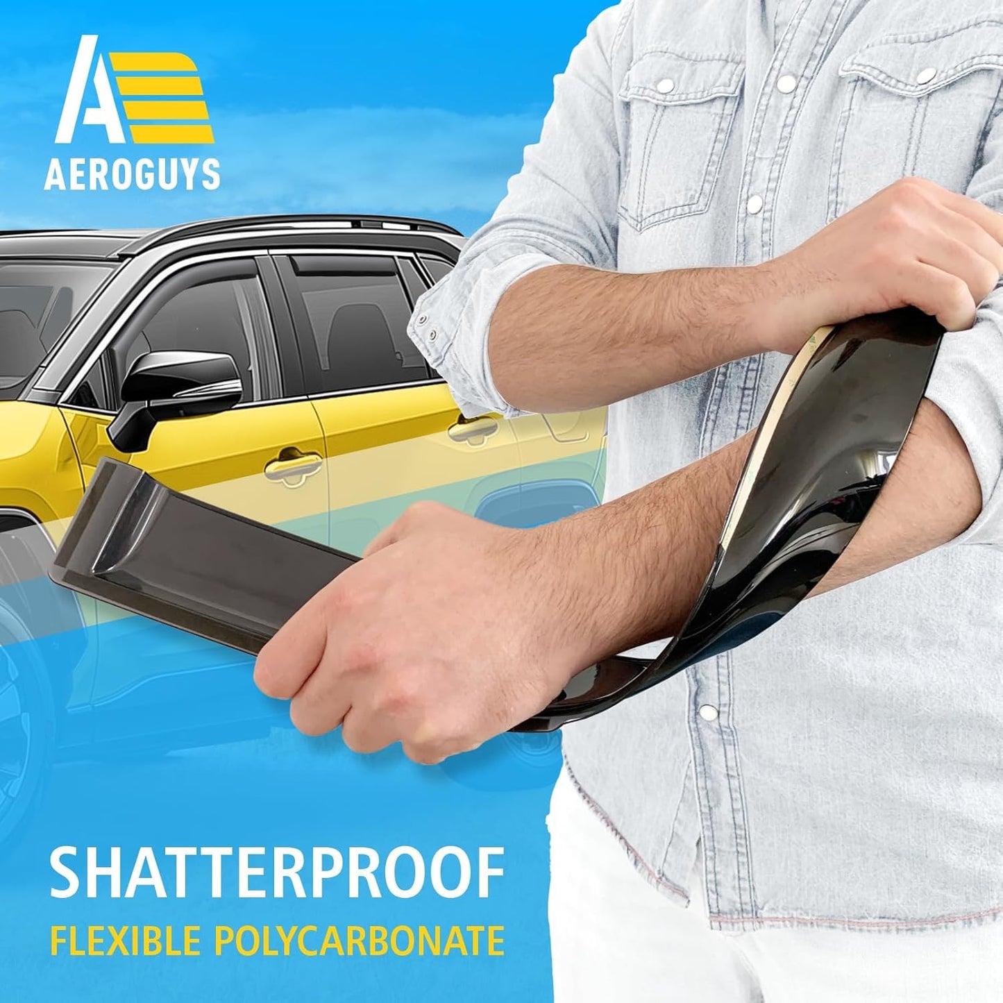 Extra Durable Window Deflectors in-Channel Window Visors Rain Guards Fit for Toyota RAV4 2019-2025, Sun Visors, Wind Vent for Shades, Exterior Car Accessories - 4pcs. AG0668