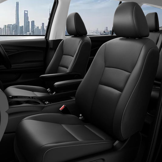 for Honda Pilot Seat Covers, Car Seat Protectors Full Set Custom Fit Pilot Elite,Black Edition 2016 2017 2018 2019 2020 2021 2022 7 Seats, Faux Leather Full Coverage Waterproof, Black