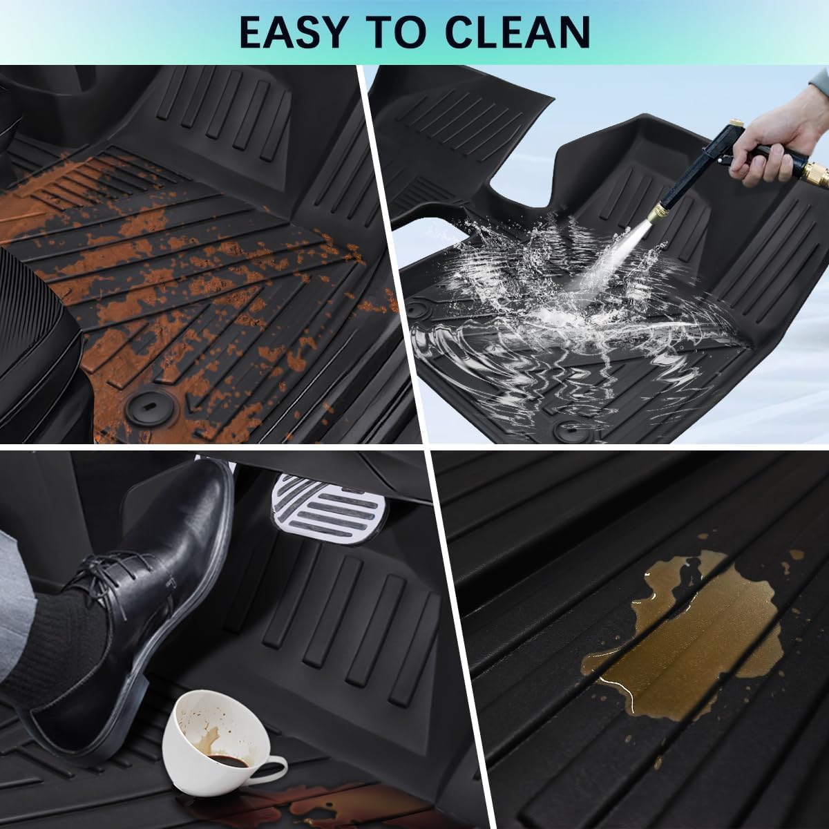 Fit 2022-2024 Kia EV6 Cargo Liners - Trunk Mat with Backrest Mats, All-Weather Guard Rubber Accessories