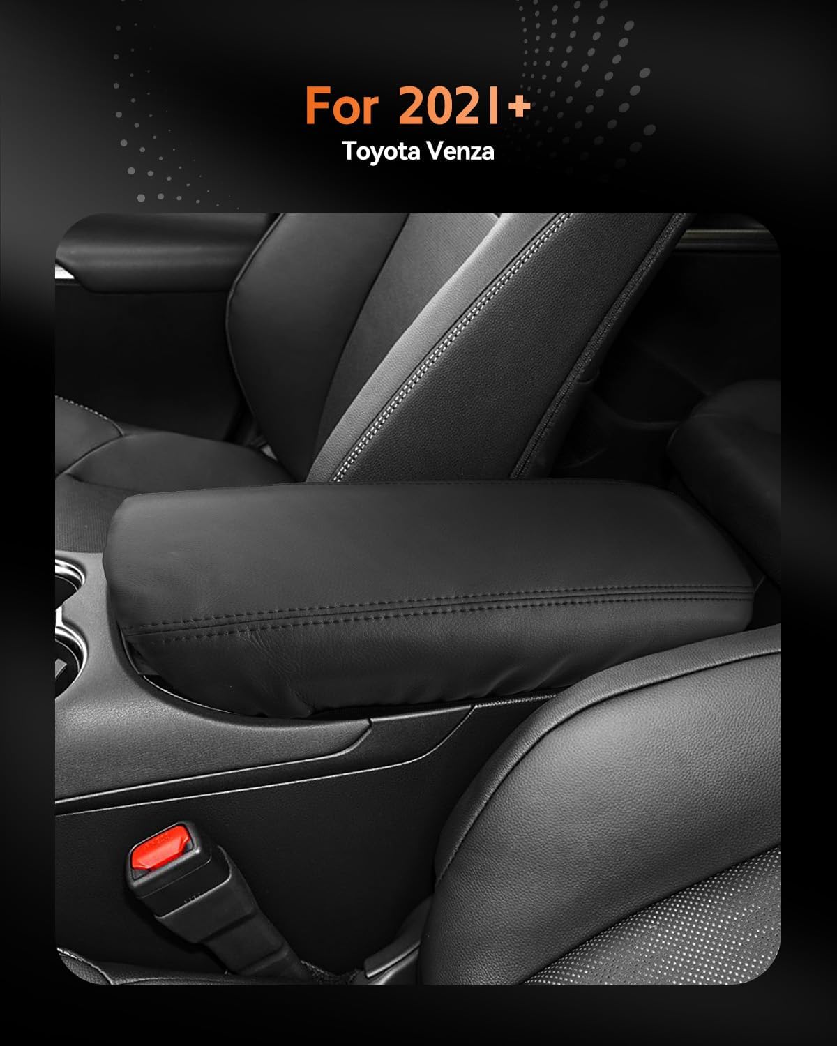 CDEFG for 2021-2025 Toyota Venza Center Console Cover Armrest Box Cover for 2021 2022 2023 2024 2025 Venza (LE, XLE, Nightshade Edition, Limited) Accessories Console Arm Rest Protector