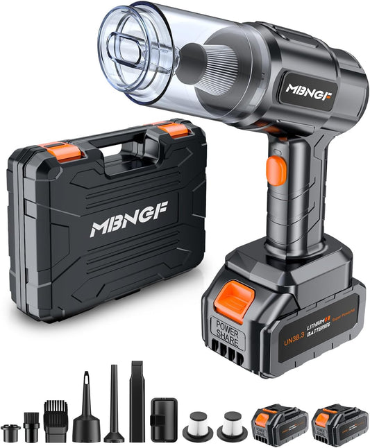 Car Vacuum Portable Cordless, 35000PA High Power Suction & Blower, Wireless Handheld Vacuum Cleaner for Car, Home, Office, Pet(Navy Black)