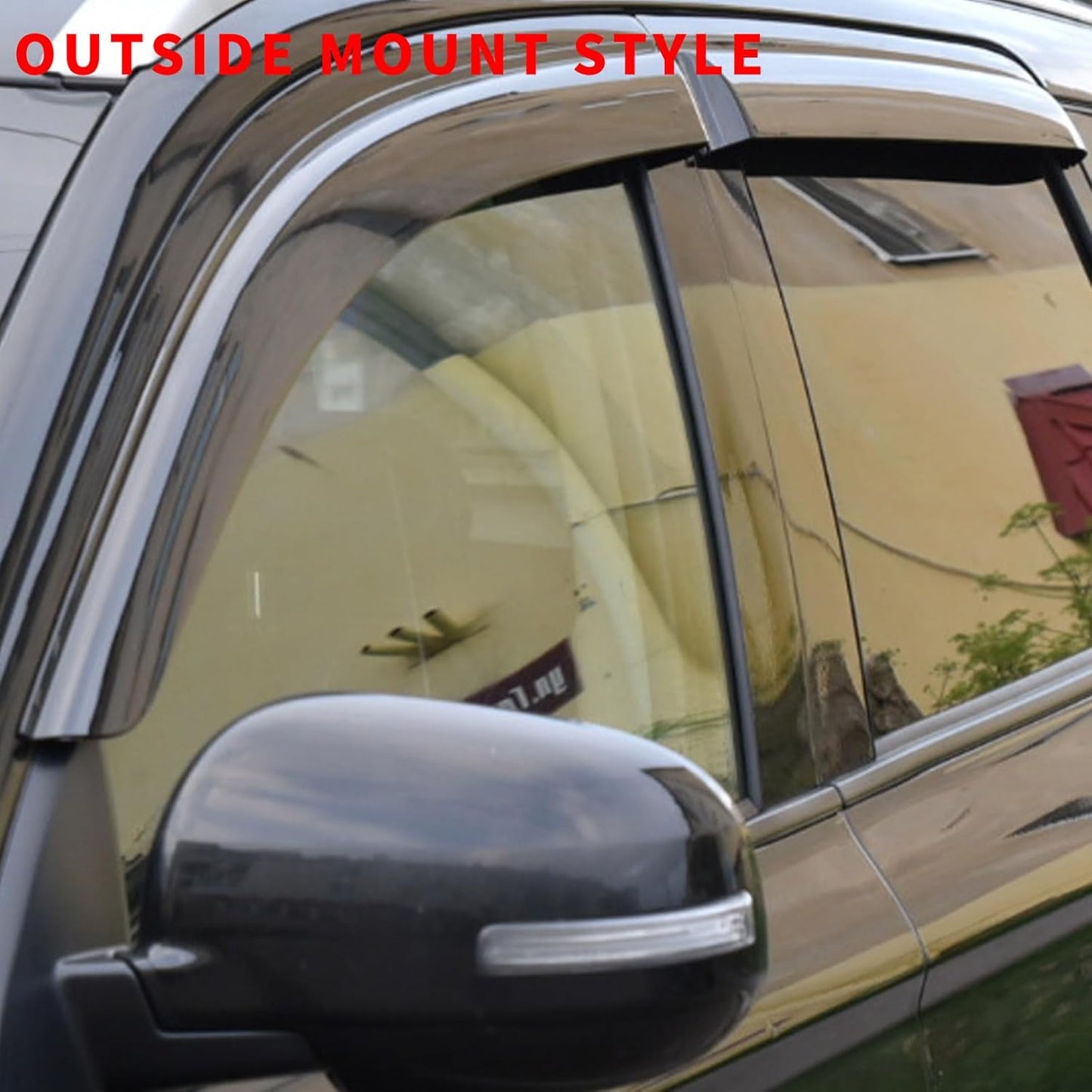 4PCS Rain Guards Fit for 2013-2018 Toyota RAV4 LE XLE SE, Tape-on Outside Mount Window Visors, Smoke Side Window Deflector, Vent Shade Shield, 2013 2014 2015 2016 2017 2018, Exterior Car Accessories