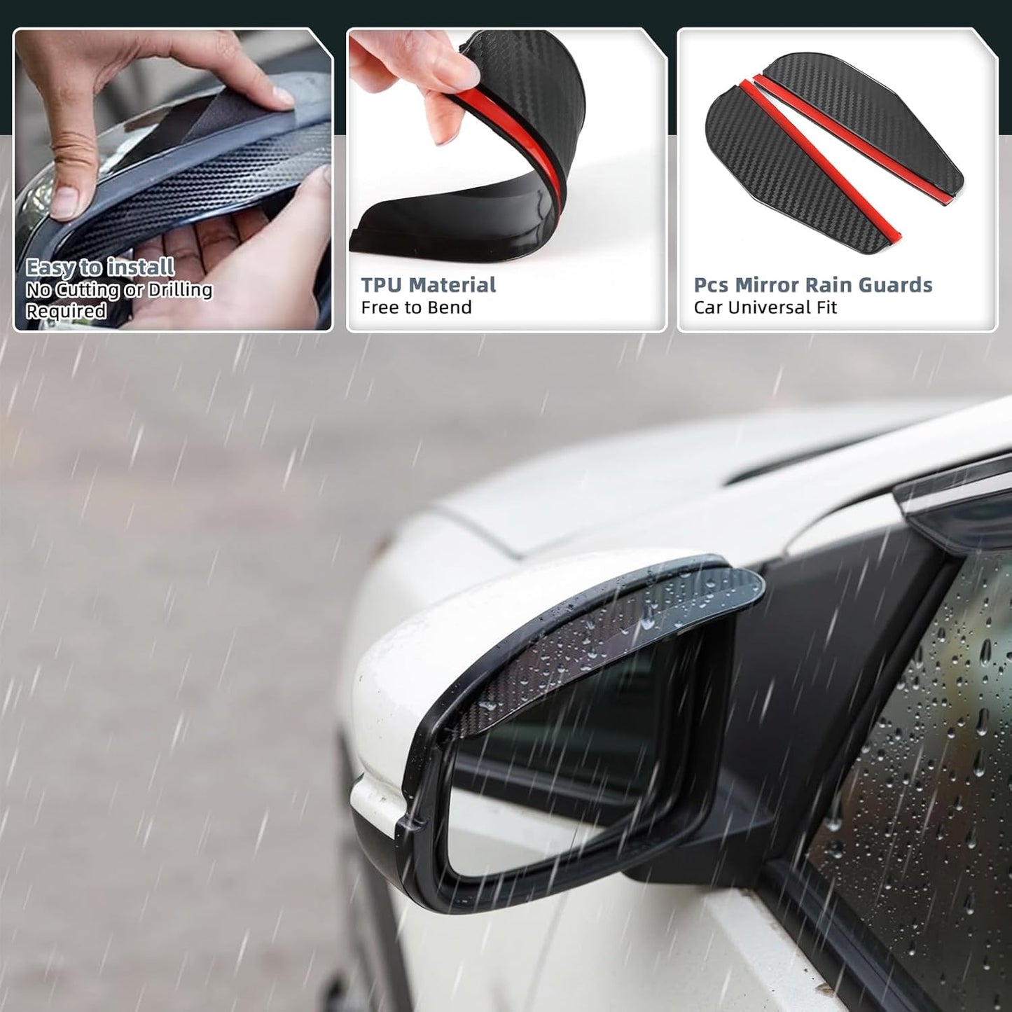 in Channel Window Visors for Jeep Compass 2017 2018 2019 2020 2021 2022 2023 2024, Rain Guards Exterior Car Accessories, Smoke Side Wind Deflectors Vent Shades Shield, 4PCS