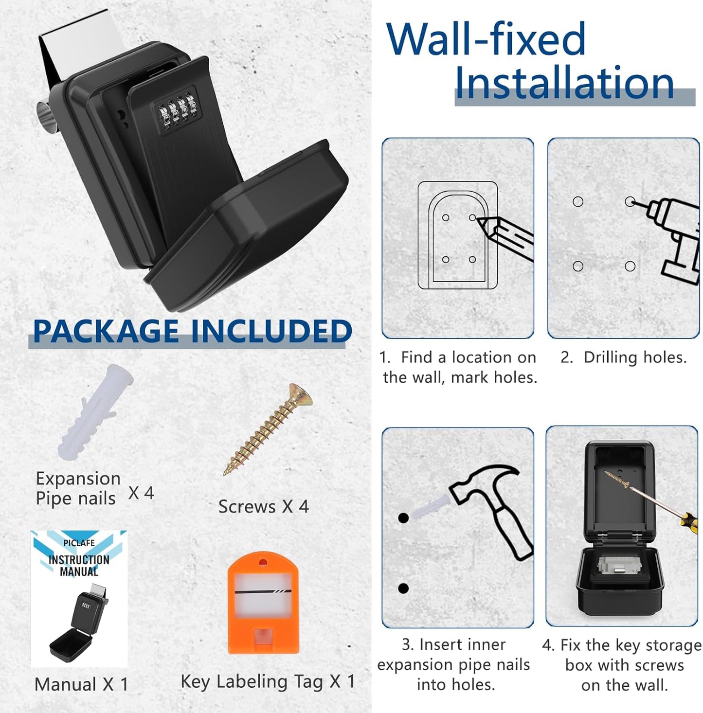 Car Window Lock Box for Turo, Car Key Lock Box with Key Labeling Tag, Car Lock Box Fit for Ride Share, Turo, GetAround, Larger Capacity, Weather-Proof Protective Cover(New Version)