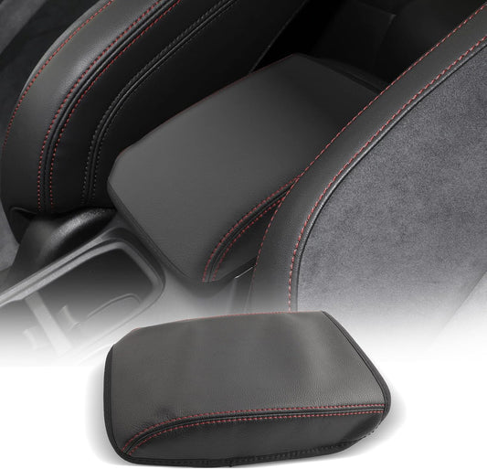 CDEFG for Subaru WRX 2024-2025 Center Console Cover Armrest Box Cover for WRX (Premium, Limited, tS, GT) 2024 2025 Accessories Console Arm Rest Protector Red Line-Only Fit 6 Speed Manual
