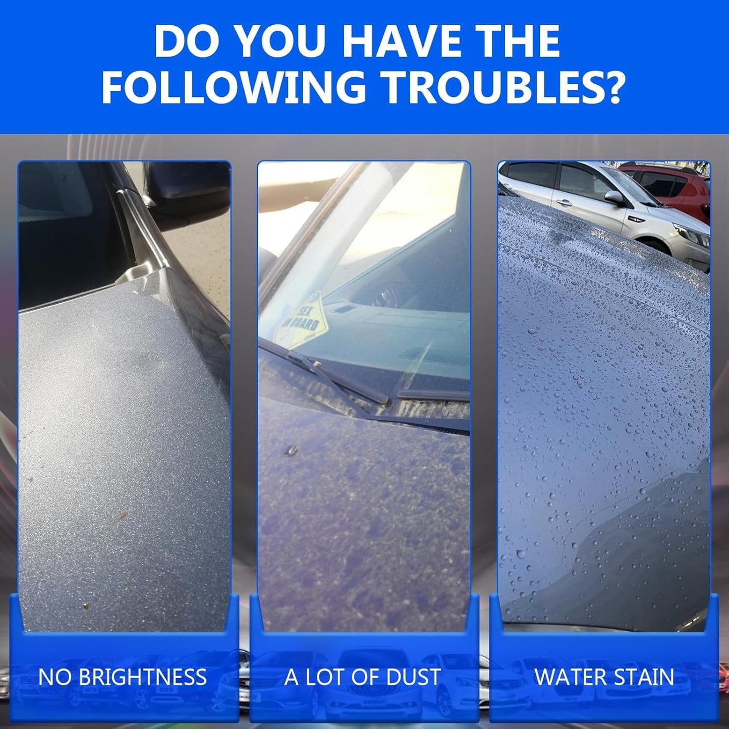 Car Coating Spray Set, Quick Effect Coating Agent, Quickly Coat Car Wax, Scratch Wax Polish Spray Extremely Hydrophobic, Oil Film Emulsion Glass Cleaner (1PCS+Sponge+Cloth)