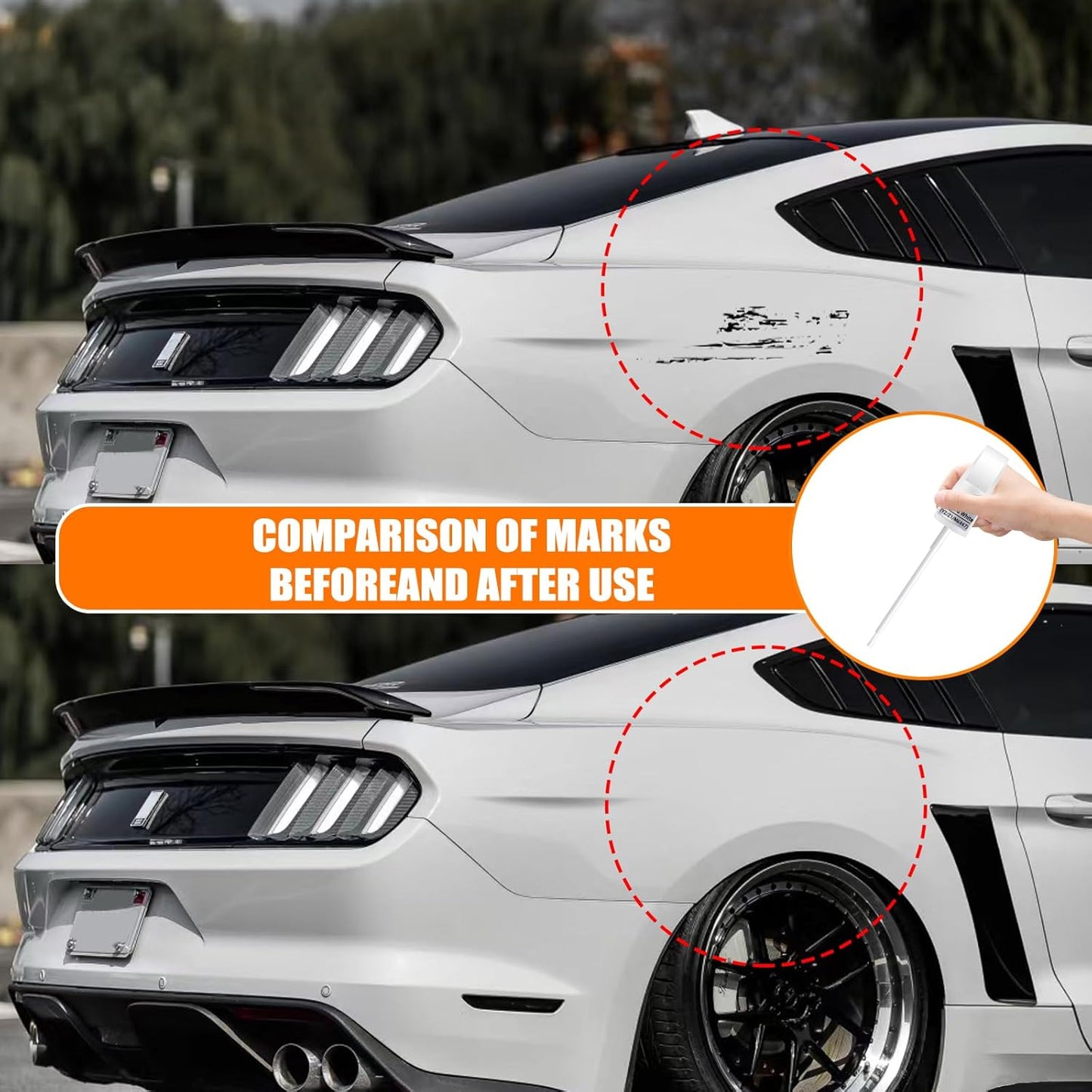 G1 Shadow Black Touch Up Paint for Ford, Car Paint Pen Scratch Repair Two-In-One Touch Up Paint, Premium Car Scratch Remover for Deep Scratches