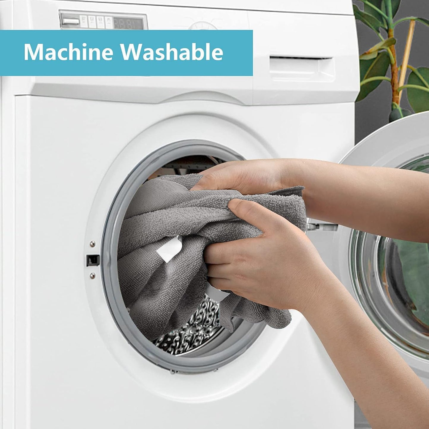 HOMEXCEL Grey Microfiber Cleaning Cloth, 50 Pack Cleaning Towels for Kitchen, Lint Free, Scratch-Free, Highly Absorbent, and Reusable Cleaning Rags for House, Window and Glass, Cars, 11.5 X11.5 inch