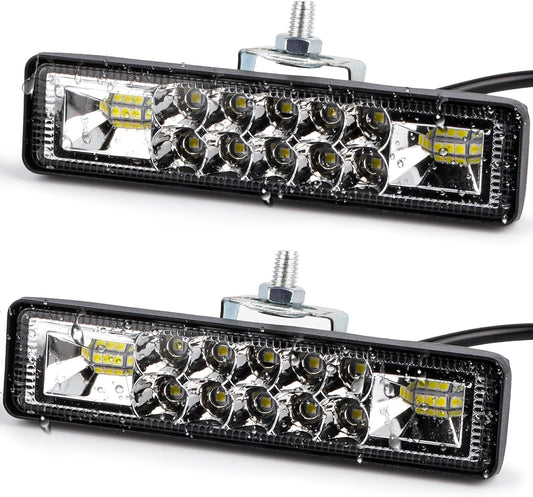 LIGBT 2PCS LED Light Bar 5.7 Inch Slim 60W Led Driving Lights Waterproof Driving Fog Light Flood Spot Beam Combo LED Work Lights for Jeep Truck Boat Car UTV ATV
