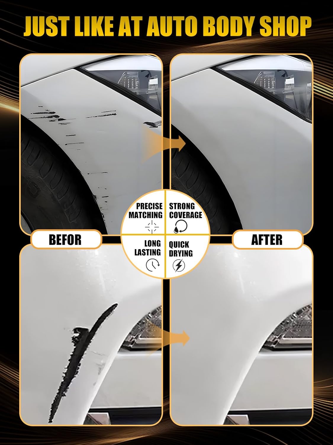 Deep Blue Pearl(RAY) Touch Up Paint Compatible with Nissan, Exact Match Car Paint Pen Automotive Scratch Repair Remover Kit Quick & Easy Solution for Vehile Chips and Nicks