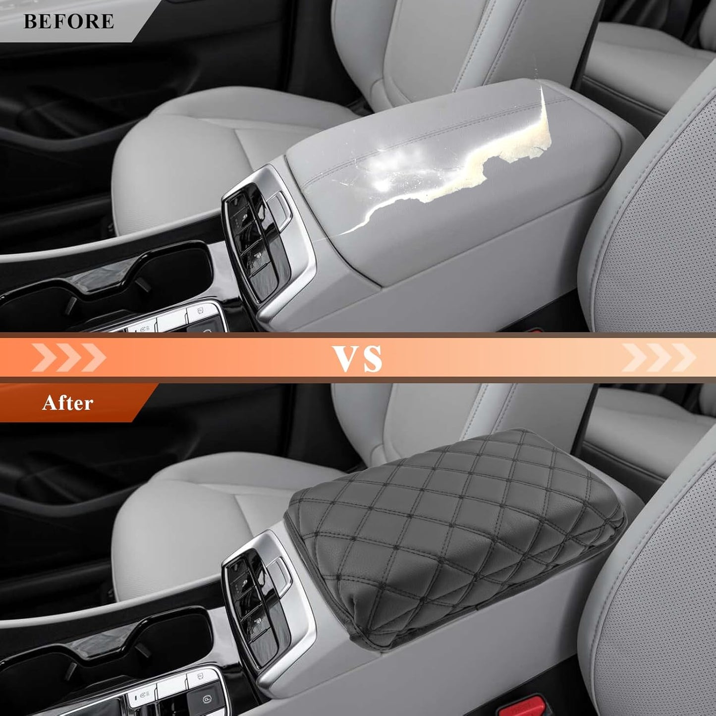 CDEFG for 2022 2023 2024 Hyundai Tucson Santa Cruz Center Console Armrest Cover Arm Rest Box Protector for Tucson Santa Cruz 2022 2023 2024 Interior Accessories