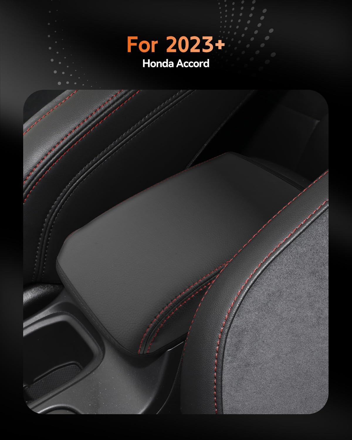 CDEFG for Subaru WRX 2024-2025 Center Console Cover Armrest Box Cover for WRX (Premium, Limited, tS, GT) 2024 2025 Accessories Console Arm Rest Protector Red Line-Only Fit 6 Speed Manual