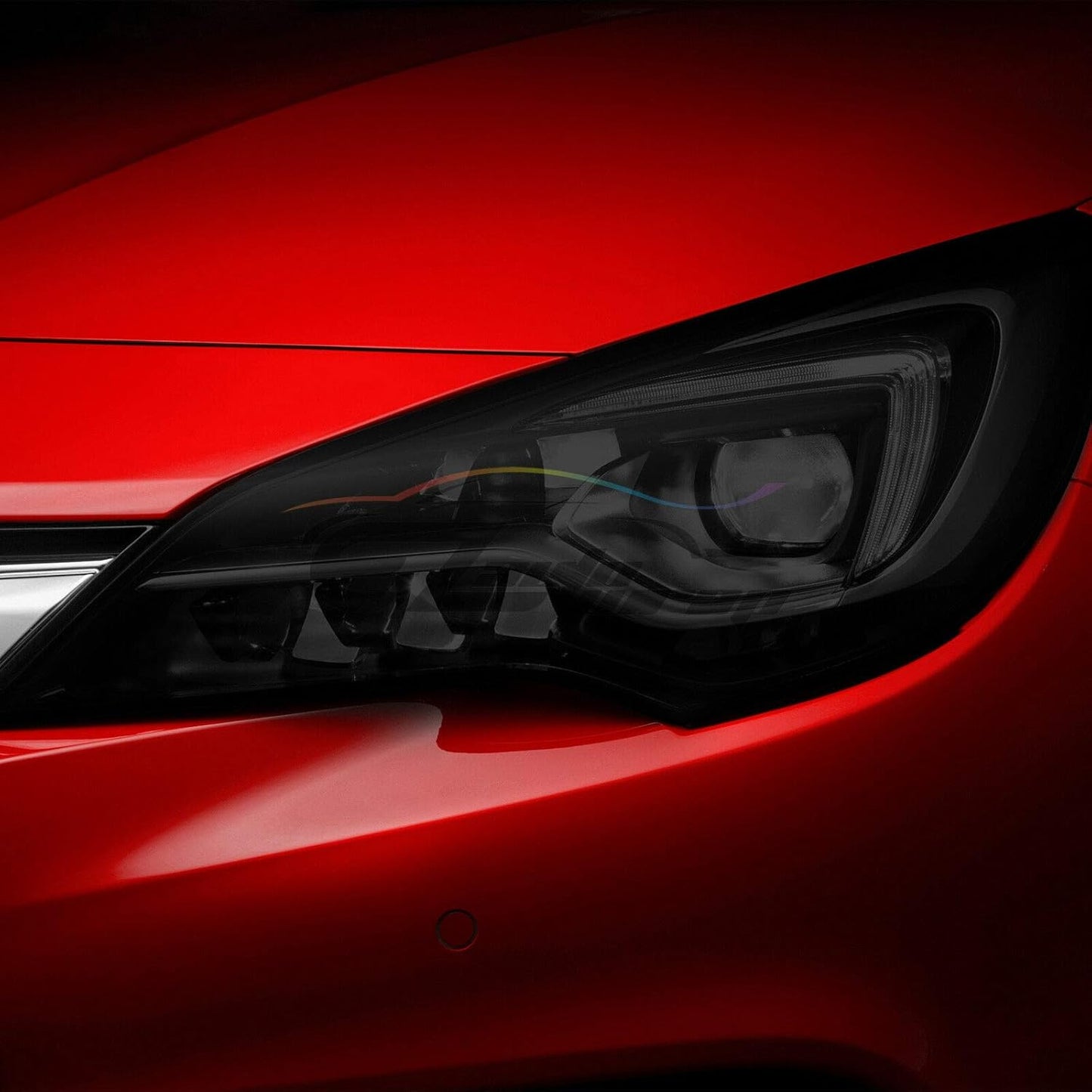 Free Tool Kit 12"x24" (1FT x 2FT) Glossy Dark Black Smoke Headlight Taillight Fog Light Side Marker Vinyl Tint Film Self Adhesive