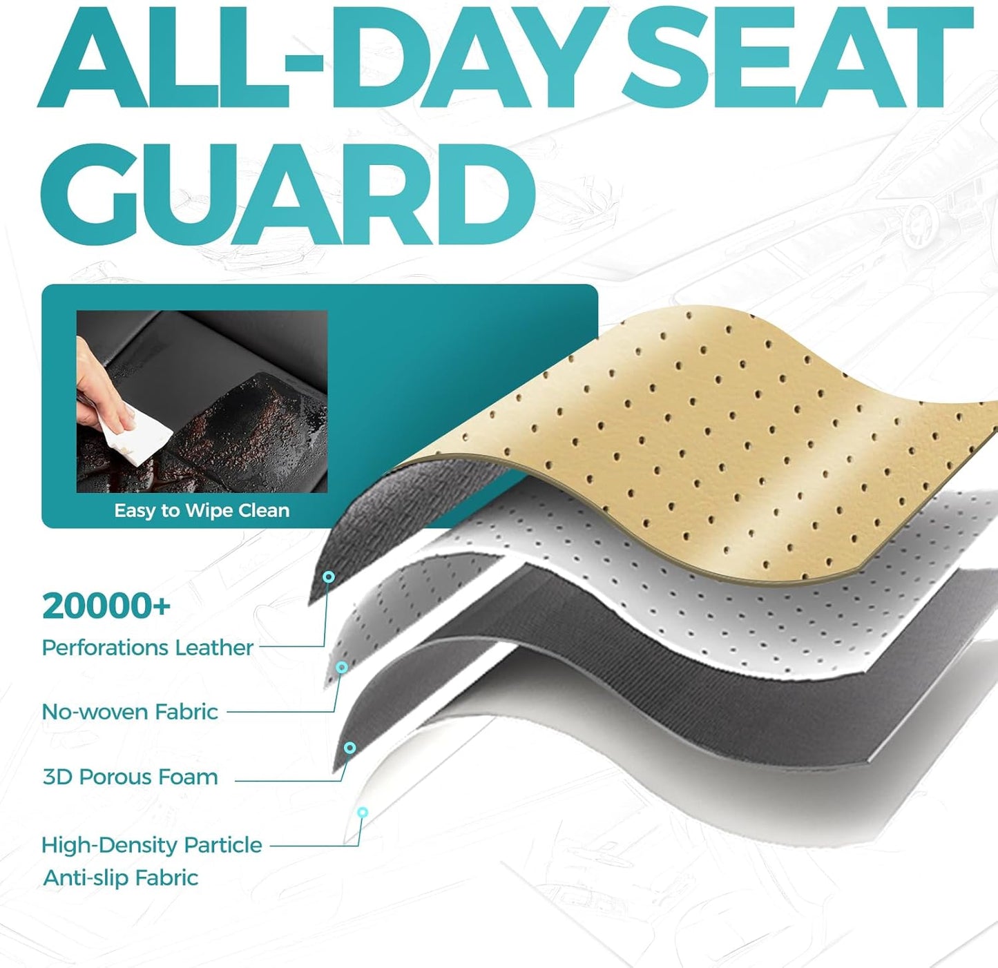 for Toyota Camry Seat Covers SE XSE SE Sport 2012 2013 2014 2015 2016 2017 - Custom Fit Car Seat Covers Full Set, Waterproof Breathable Leather Seat Covers for Cars, Beige Not for Hybrid