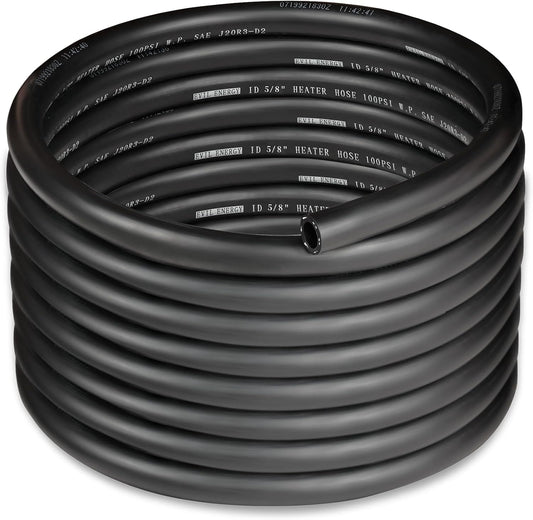 EVIL ENERGY 5/8" Heater Hose Coolant Radiator Straight 100PSI SAE 20R3 20FT Black