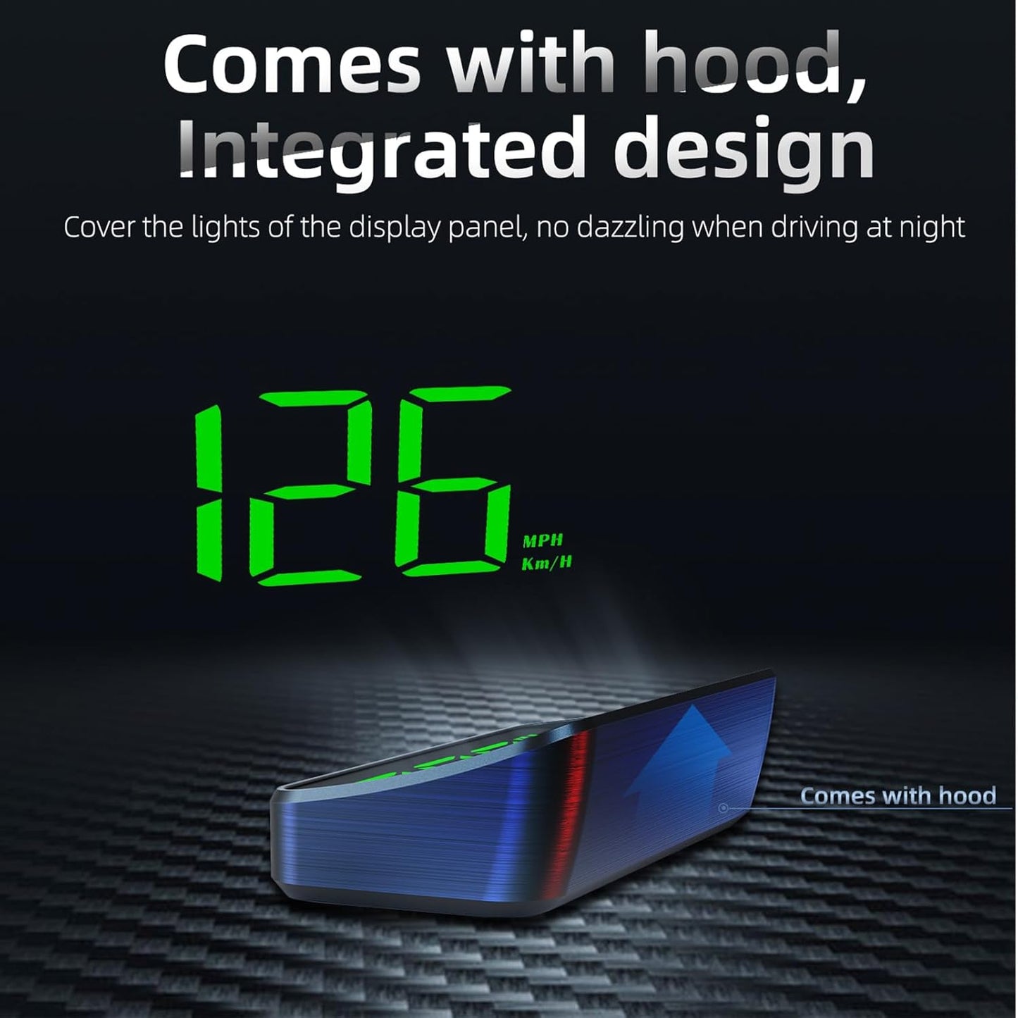Head Up Display M2, HUD Projection Display Speed, Compact Body, Large Font, Plug and Play, Suitable for All Vehicles