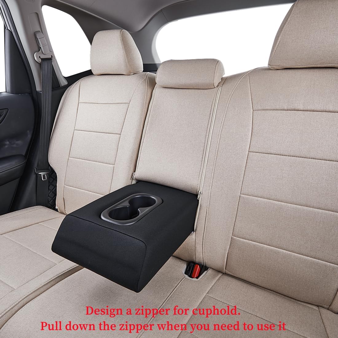 coverdream CRV Seat Covers Custom Fit for 2017 2018 2019 2020 2021 2022 Honda CRV LX, EX, SE, EX-L,Touring,Hybrid,Full Coverage Polyester Car Seat Protector(Full Set,Beige)