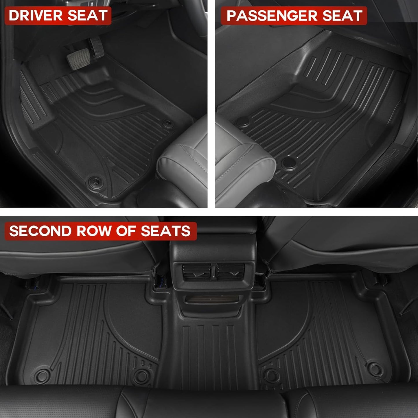 Floor Mats & Cargo Liner Fit for Honda CRV 2023-2025 2026 All Models (Include Hybrid) - Custom Fit All Weather Floor Liners & Trunk Mat (Upper Deck) 2025 CR-V Accessories Full Set Car Mats