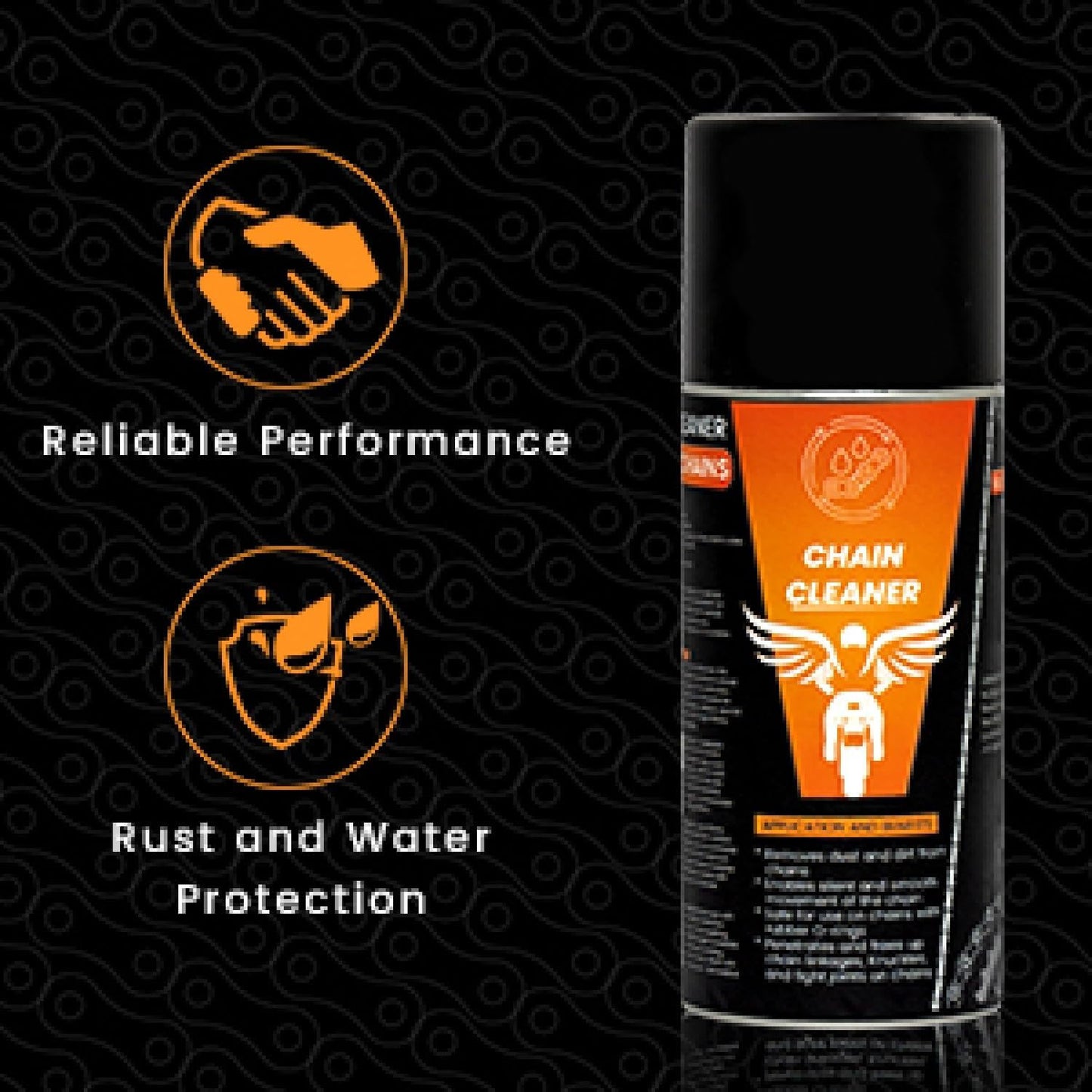 GRAND PITSTOP Chain Cleaner/Degreaser Spray for Motorcycle Cleaning - Motorcycle Cleaner for On and Off-Road for All Bikes (160 ml)