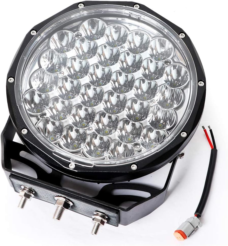 EXZEIT 9 Inch LED Round Driving Lights, 128W 20480 Lumens Offroad Fog Lights for Jeep Wrangler Trucks Toyota Pickup GMC SUV Ford