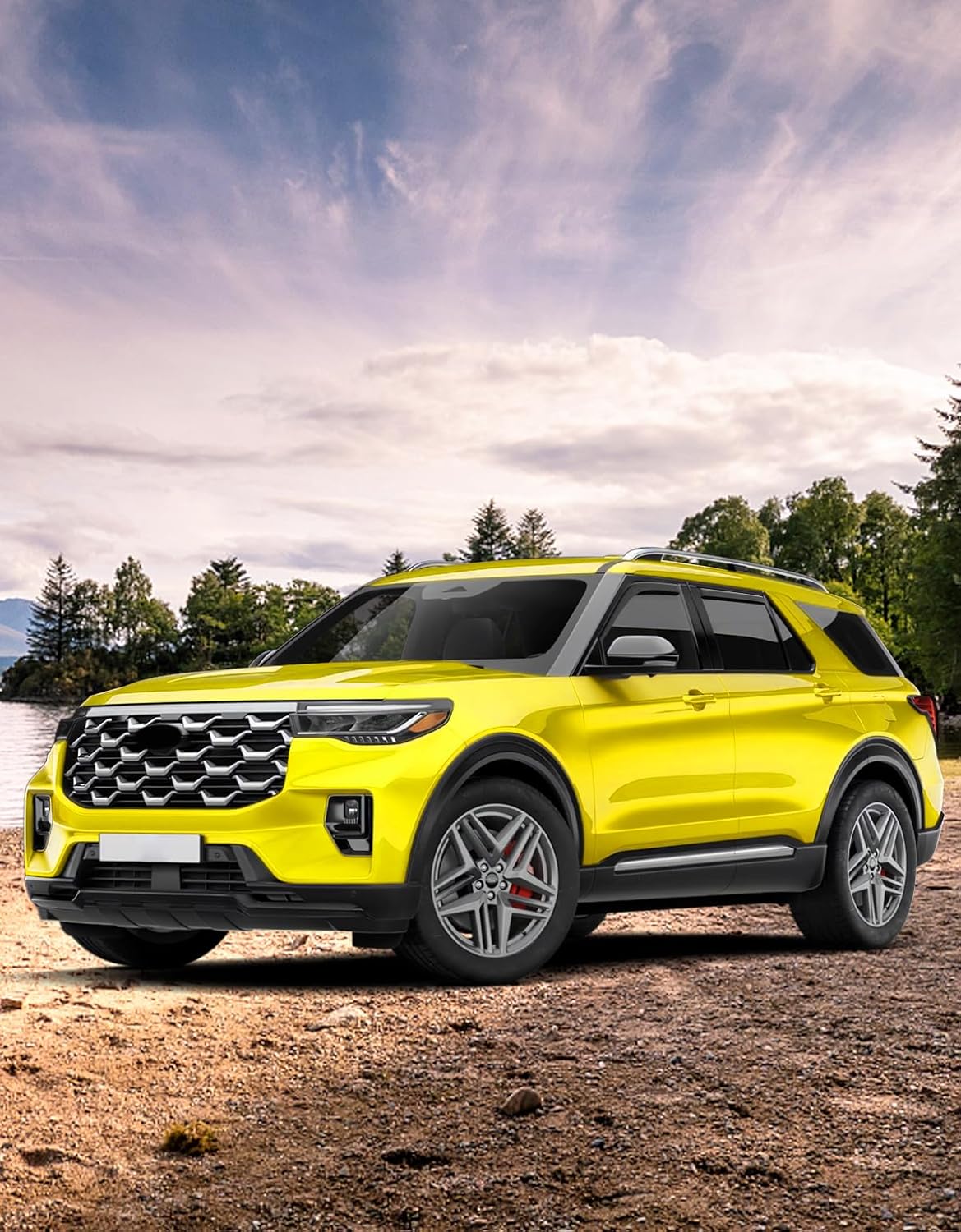 in-Channel Window Rain Guards Fit for Ford Explorer 2020 2021 2022 2023 2024 2025Extra Durable Window Deflectors Vent Visors Shades Exterior Car Accessories Visors Rain Guards - 4 pcs