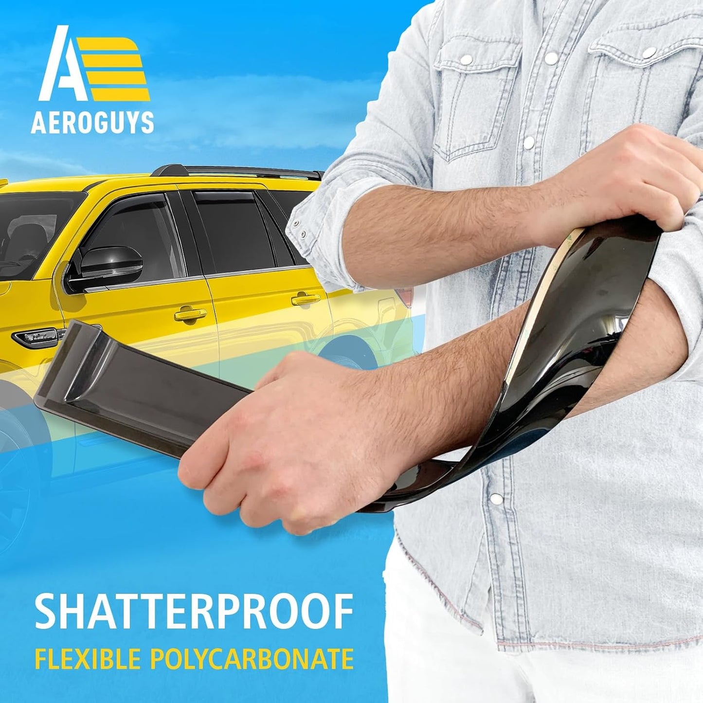 Extra Durable Window Deflectors in-Channel Window Visors Rain Guards Fit for Lincoln Navigator 2018-2024, Sun Visors, Wind Vent for Shades, Exterior Car Accessories - 4 pcs. AG0931