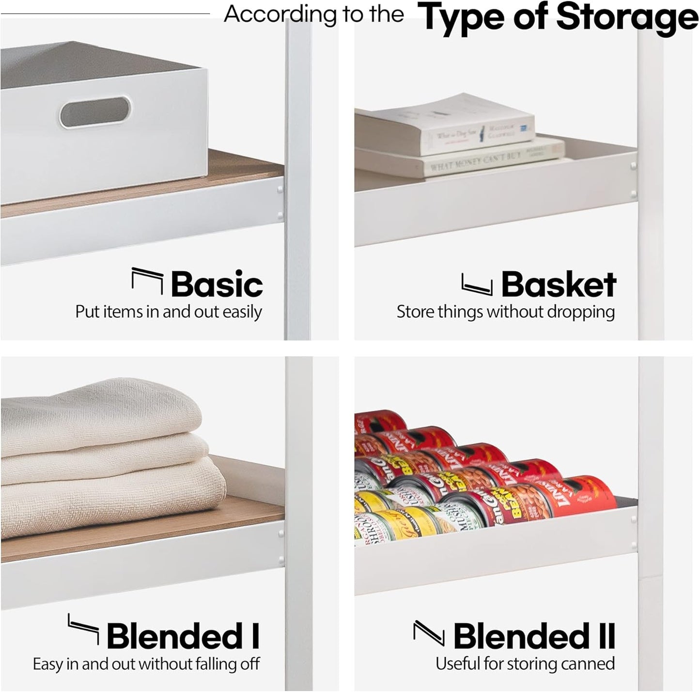 HOMEDANT House 5-Tier Laminated Metal Shelving Unit Adjustable Storage Utility Rack Heavy Duty Shelves Organization Multipurpose Shelf Kitchen Garage Pantry Closet 3Pack