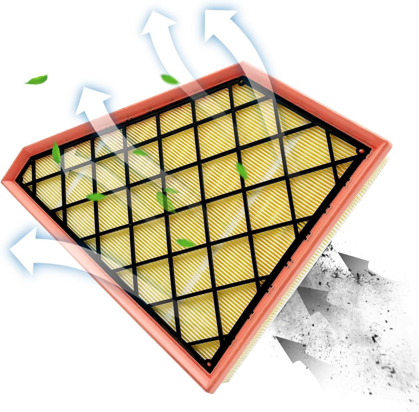 Engine Air Filter JM2332 Fits for Enclave 2018-25, XT5 2017-25, XT6 2020-25, Blazer 2019-25, Traverse 2018-25, Acadia 2017-25, Replacement for 23321606, CA12166