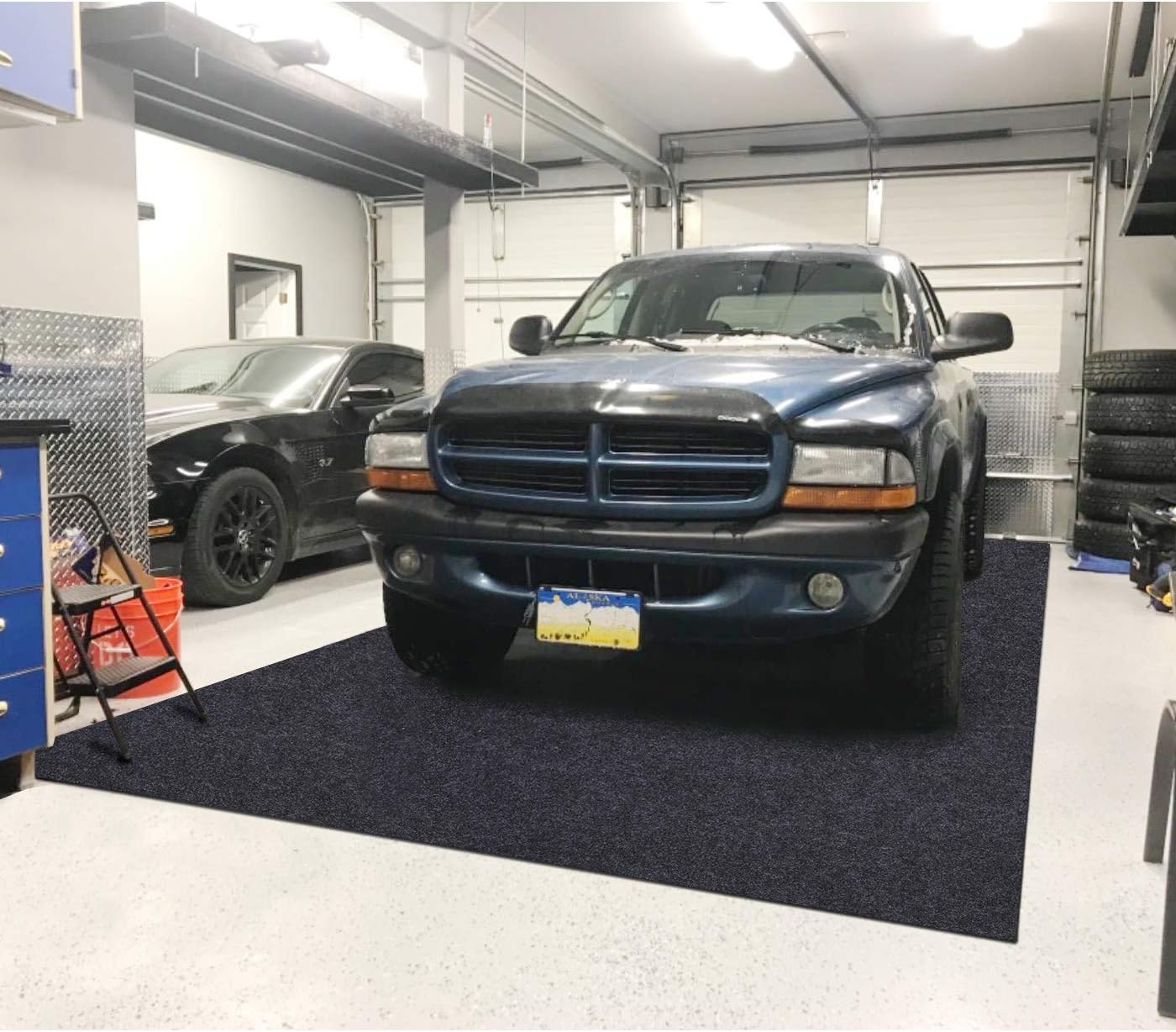 Garage Floor Mat，Absorbent Oil Mat—Floor Mat for Golf Carts,Motorcycles，Protect Garage and Shop Floor Surface，Absorbent Felt and Leak-Resistant Anti-Slip Backing，Reusable/Washable (8'6" x20')