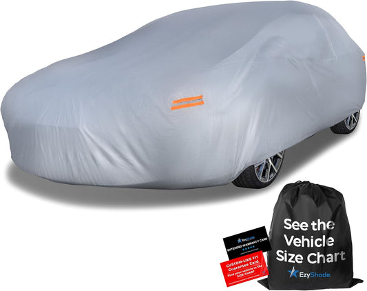 EzyShade 10-Layer Waterproof Sports Car Cover. See Vehicle Size-Chart for Accurate Fit. All Weather Outdoor Covers. Challenger Charger Monte Carlo Classic Cars Sun Snow Rain. Size C6 (See SizeChart)