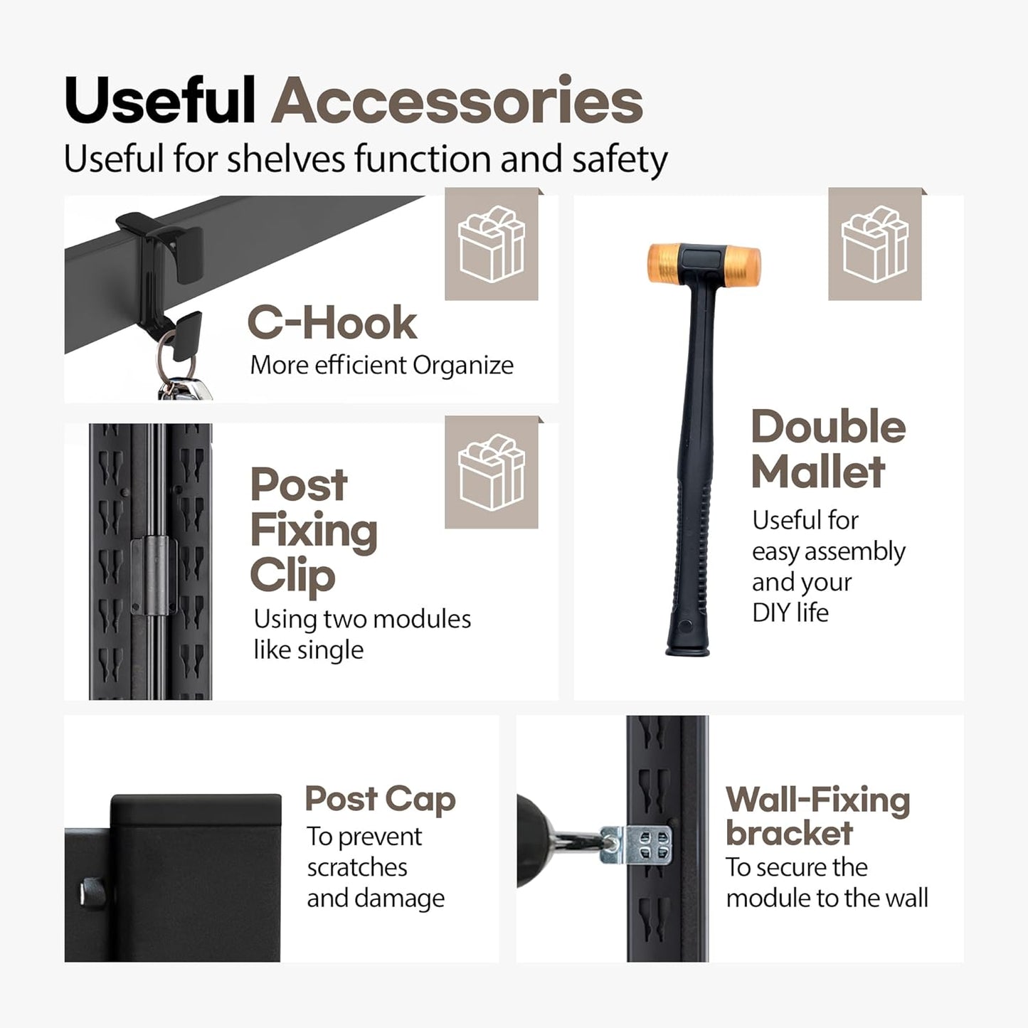 HOMEDANT House Black 5-Tier Laminated Metal Shelving Unit Adjustable Storage Utility Rack Heavy Duty Shelves Organization Shelf Kitchen Garage Pantry Closet 2Pack