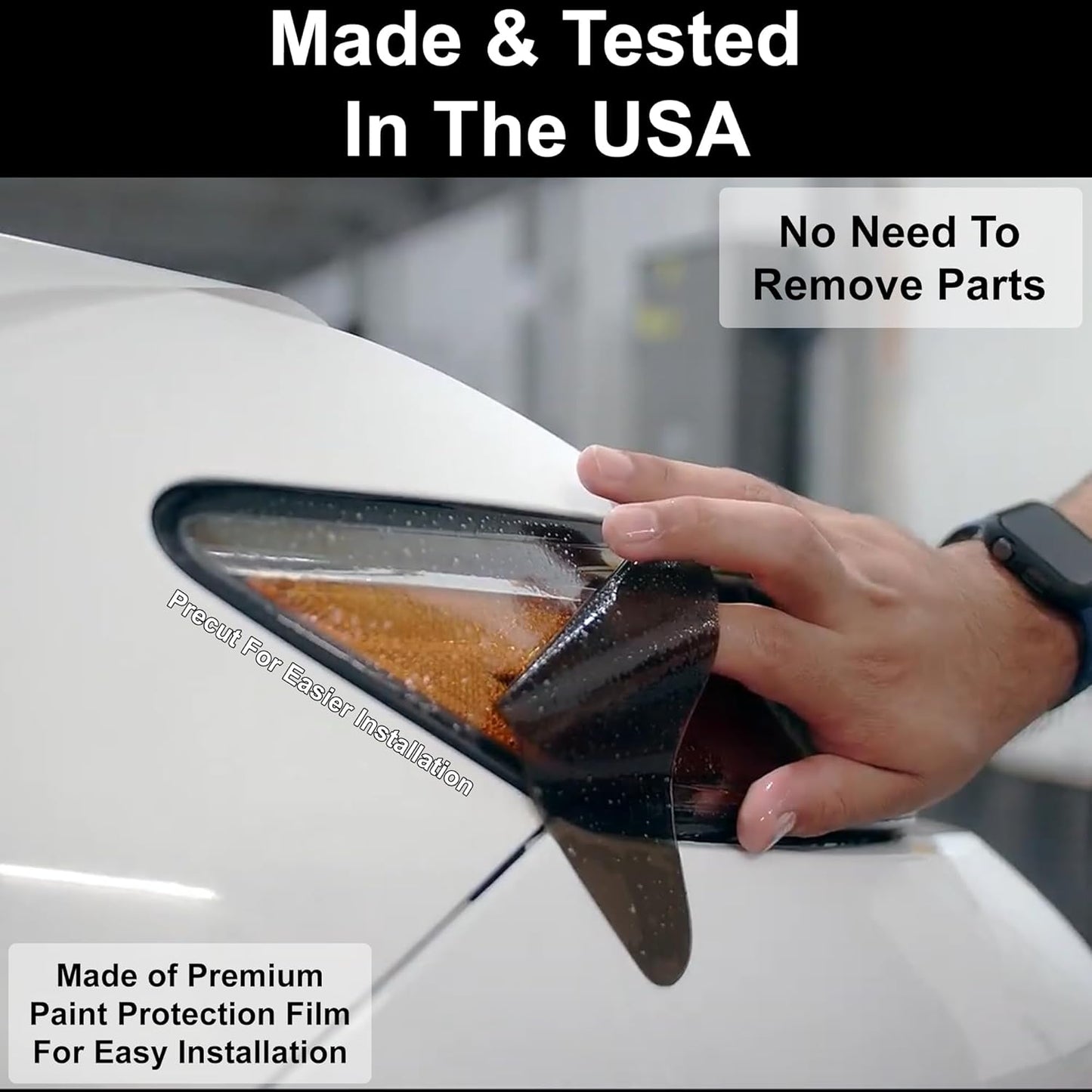 BOGAR TECH DESIGNS Full Headlight Taillight Reflector Sidemarker Head Tail Light Tint Kit Compatible with Kia Forte 2022-2024, Dark Smoke