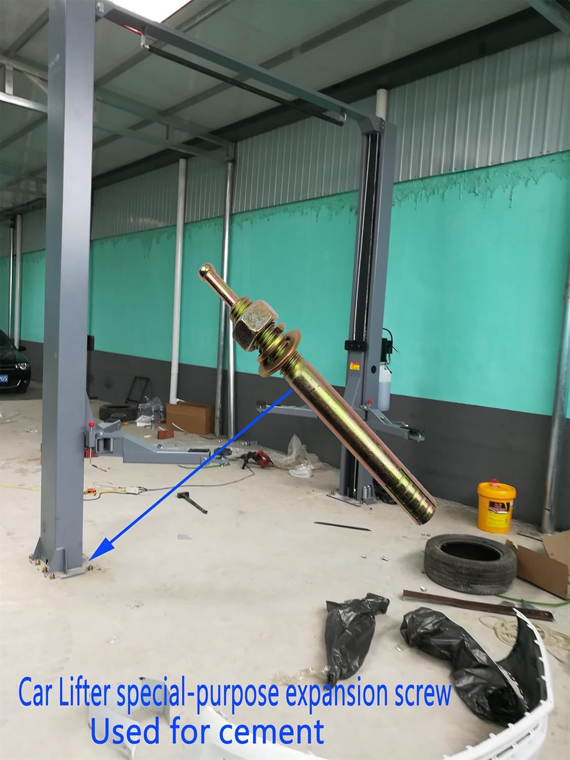 Car Lift Expansion Screw Auto Lift Special Screw Car Lifter Parts Lift Machine Anchor Bolt Screws Concrete Anchor Bolts Lifts Bolts (1, 18 * 160mm)