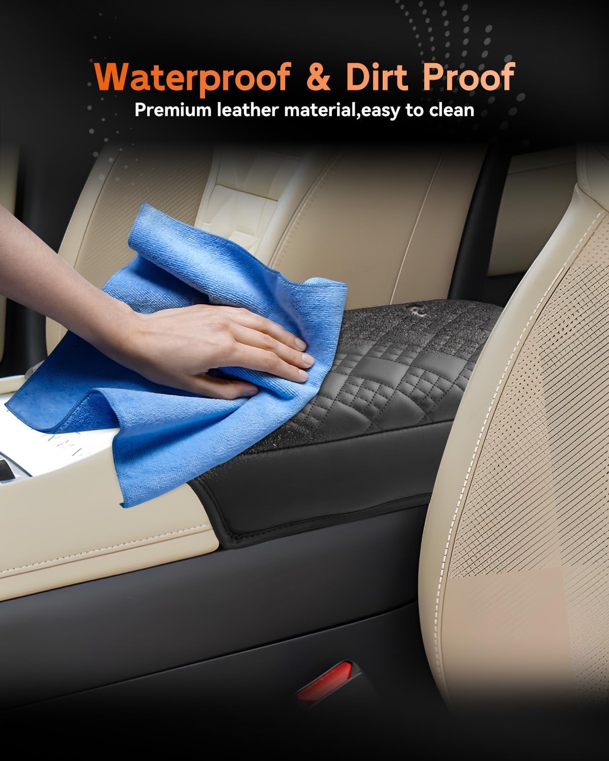 CDEFG for 2025 Nissan Armada Center Console Cover Armrest Box Cover for Armada (SV, SL, Platinum, Pro-4X, Platinum Reserve) 2025+ Accessories Console Arm Rest Protector