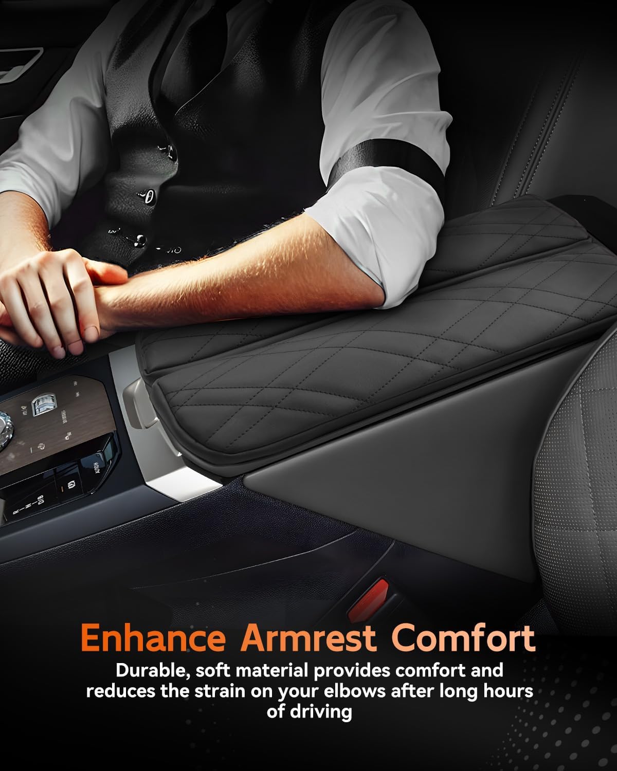 CDEFG for 2022-2025 BMW iX Center Console Cover Armrest Box Cover for 2023 2024 2025 iX (xDrive50, M60) Accessories Console Arm Rest Protector