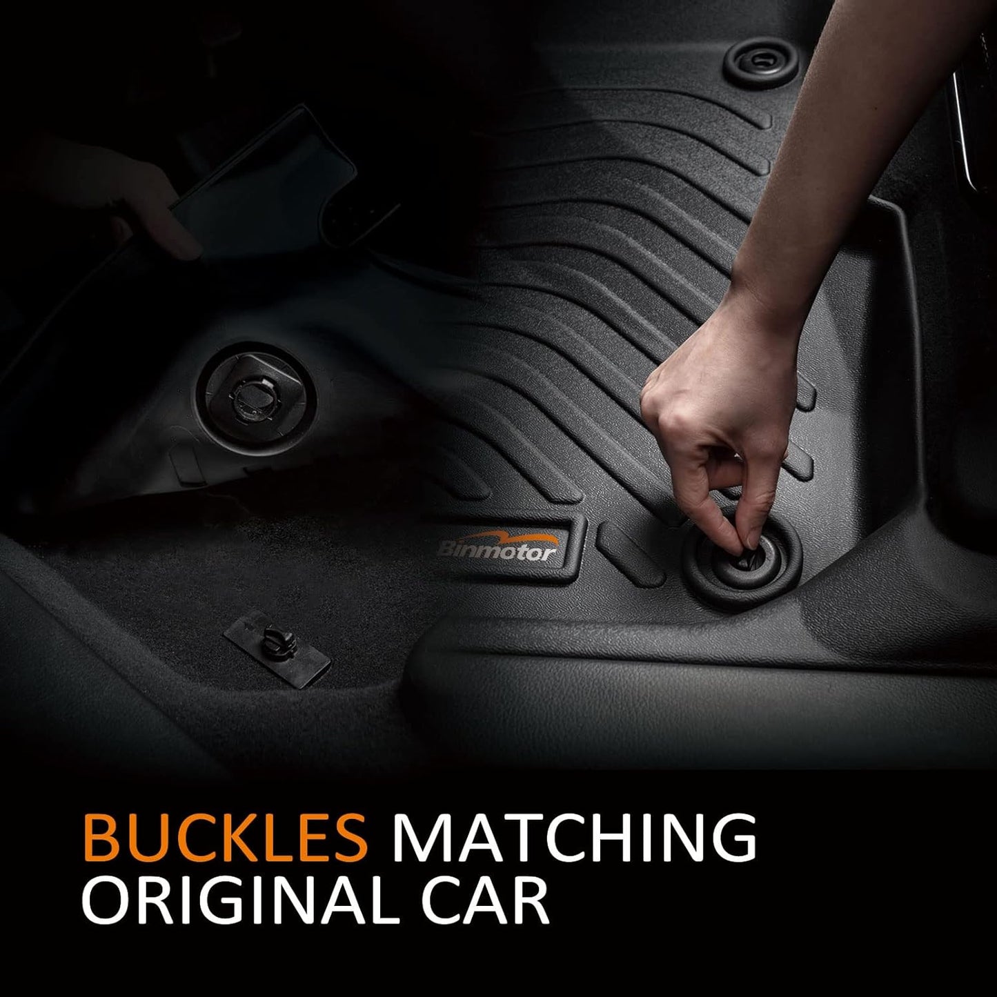 Binmotor-Floor Mats Cargo Liner for Chevrolet 2014-2023 Chevy Trax(Not for GX)/Buick Encore, Trax All Weather Mats for Buick Encore, 2023 Trax Accessories for Buick Encore