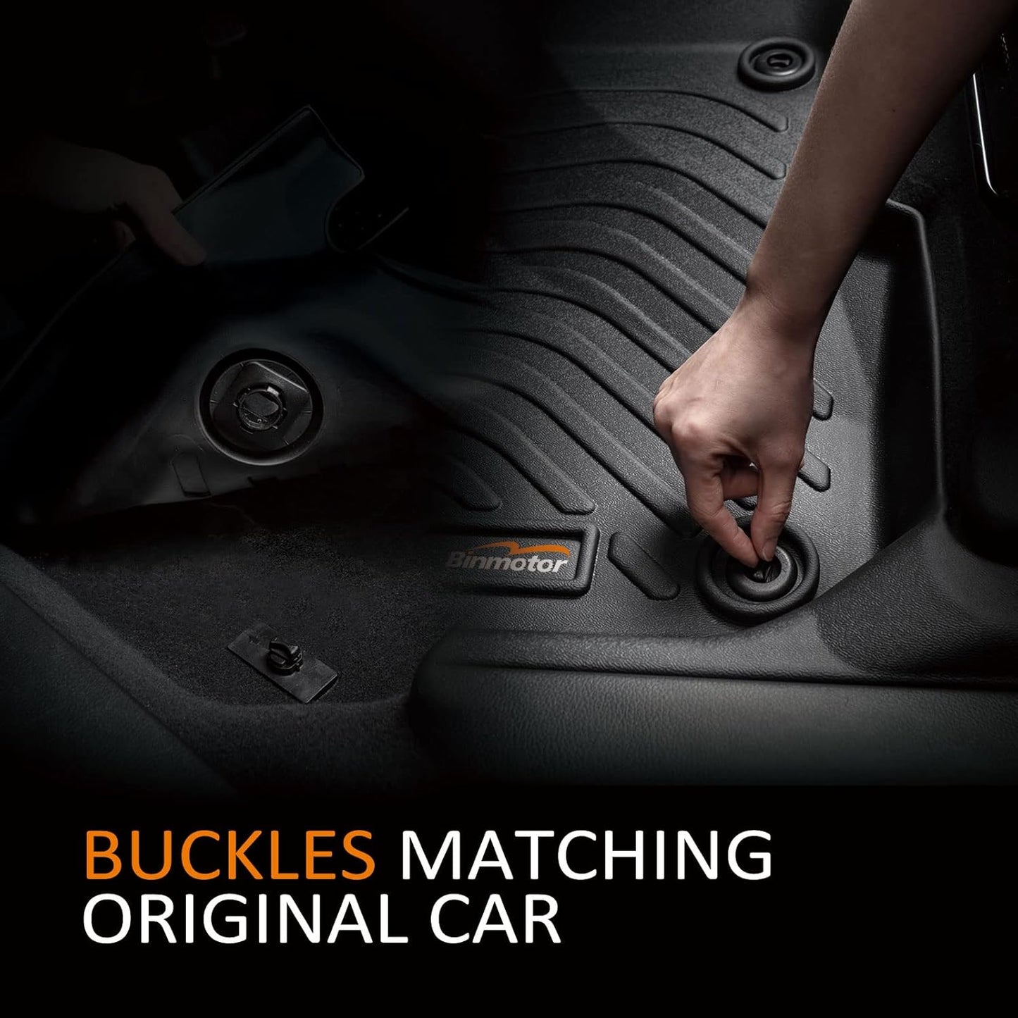 Binmotor-Floor Mats & Cargo Liner for Nissan Murano 2024-2017.5 S | SL | SV | Midnight Edition | Platinum, All Weather Heavy Duty Car Floor Liners-Black for Murano Accessories