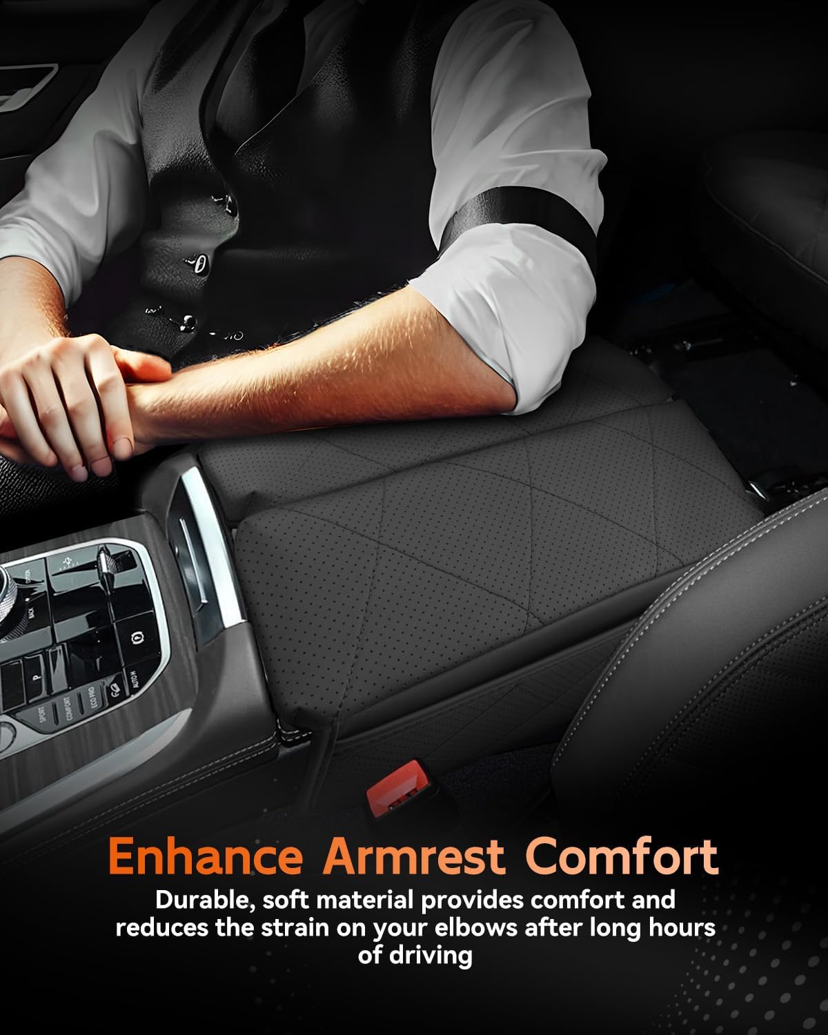 CDEFG for BMW X5/X6/X7 2020-2025 Center Console Cover Armrest Box Cover for X5, X6, X7 2020 2021 2022 2023 2024 2025 Accessories Console Arm Rest Protector