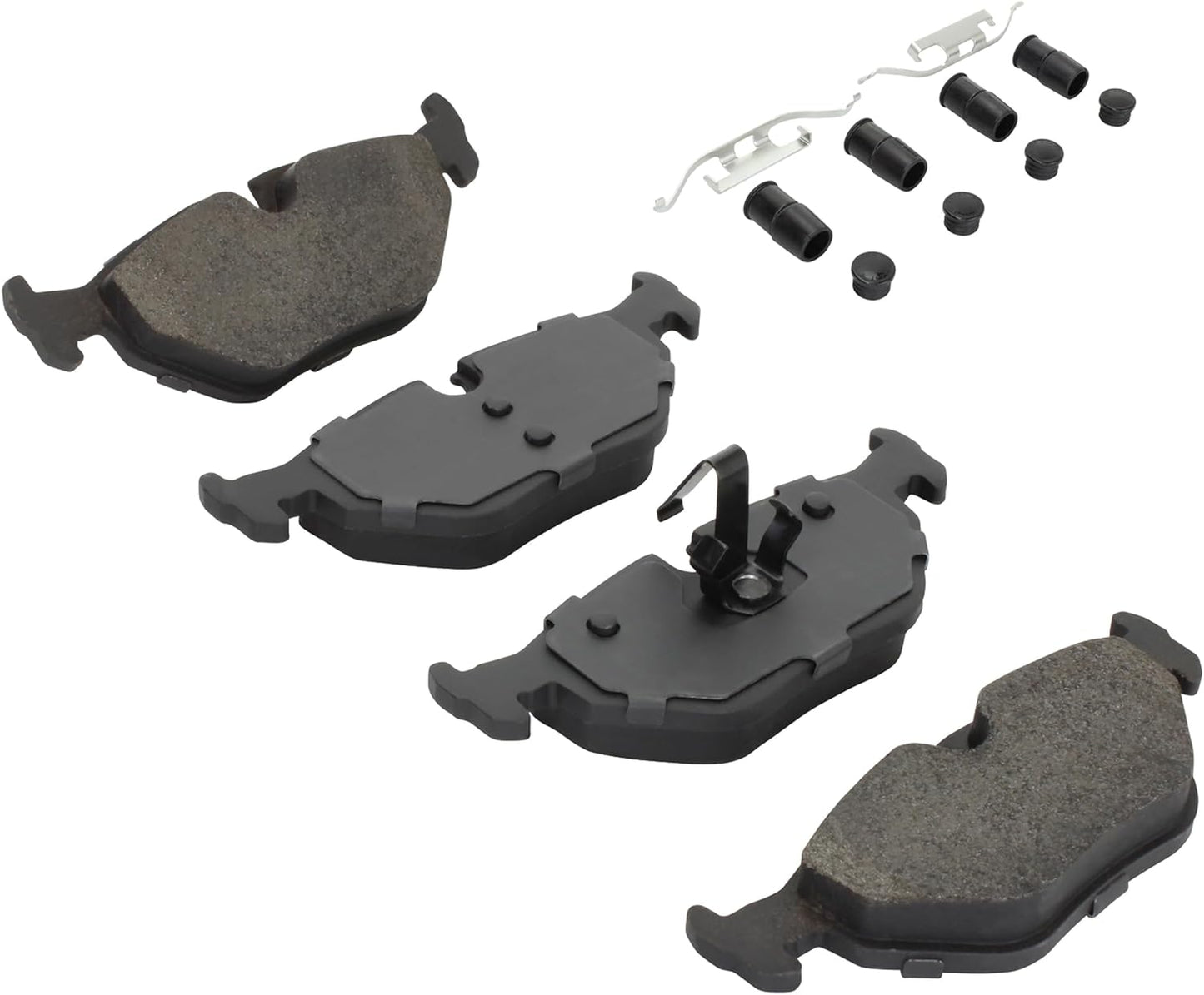 Premium Semi-Metallic Rear Brake Pads (1001-0763M) Compatible with 1993-2010 BMW (318i/318is/318ti/323Ci/323i/323is/325Ci/325i/325xi/328Ci/328i/328is/Z3/Z4)