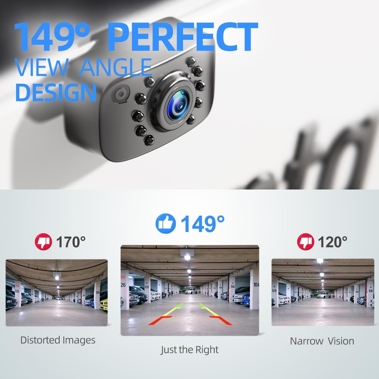 eRapta HD 1080P Backup Camera,AHD Compatible,License Plate Rear View Camera for Car,Metal Housing,IP69 Waterproof Rearview Universal Reverse Cam Kit for Vehicle SUV RV Pickup,AGQT01