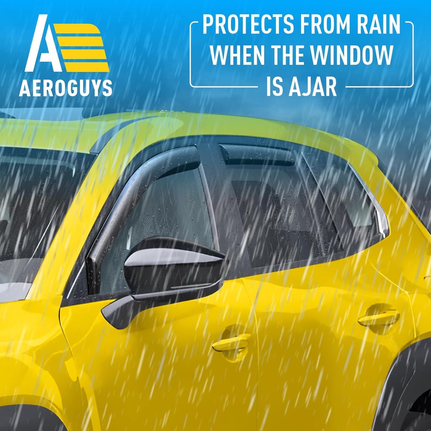 Extra Durable Window Deflectors in-Channel Window Visors Rain Guards Fit for Mazda CX-50 2023-2025, Sun Visors, Wind Vent for Shades, Exterior Car Accessories - 4pcs. AG0755