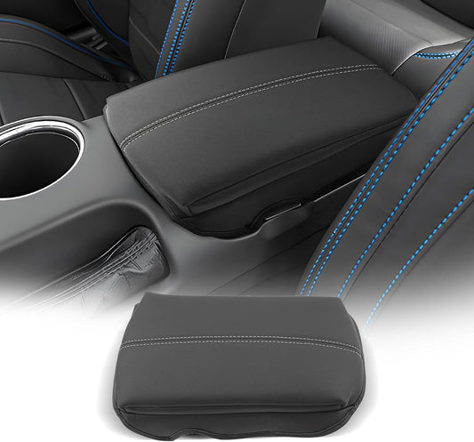 CDEFG for Ford Mustang 2024-2025 Center Console Cover Armrest Box Cover for Mustang 2024 2025 Accessories Console Arm Rest Protector Thickened White Line